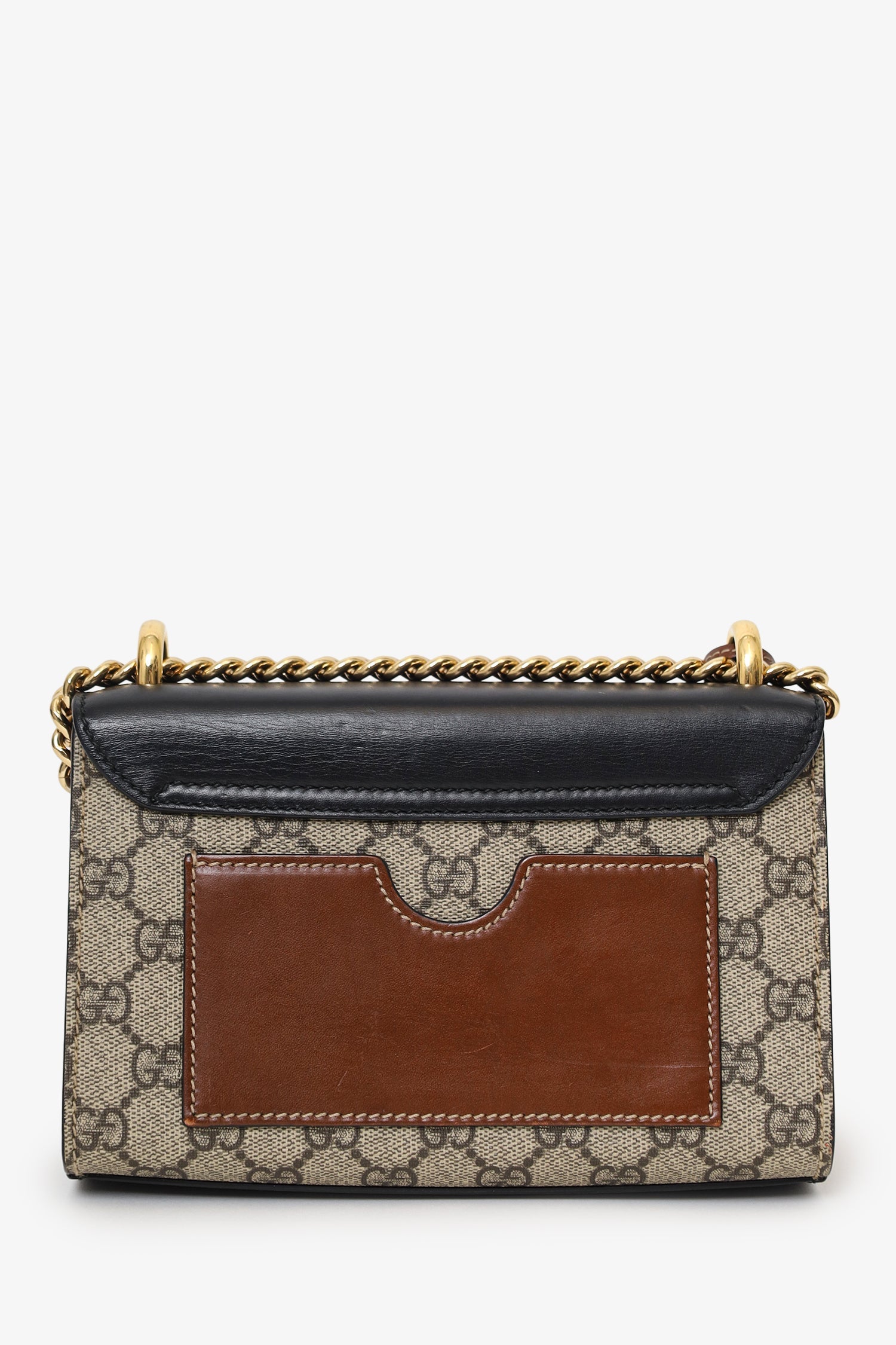 Gucci Black Guccissima Leather Small Padlock Bag