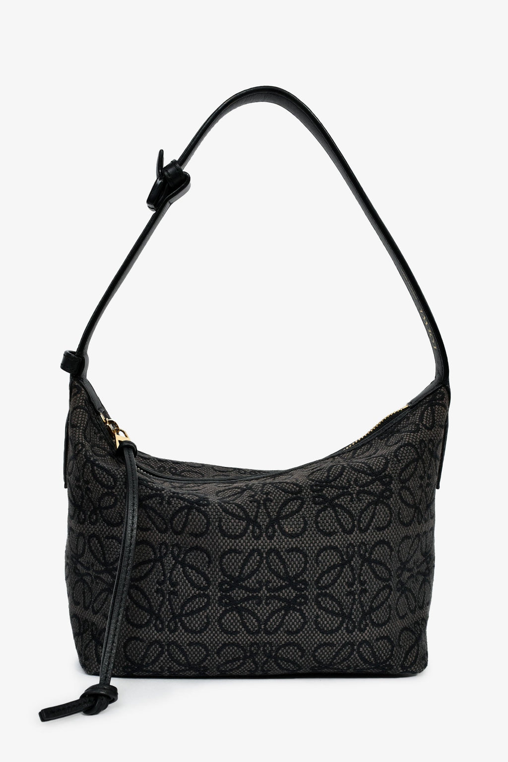 Loewe Blue/Grey Anagram Jacquard Canvas Small Cubi Shoulder Bag