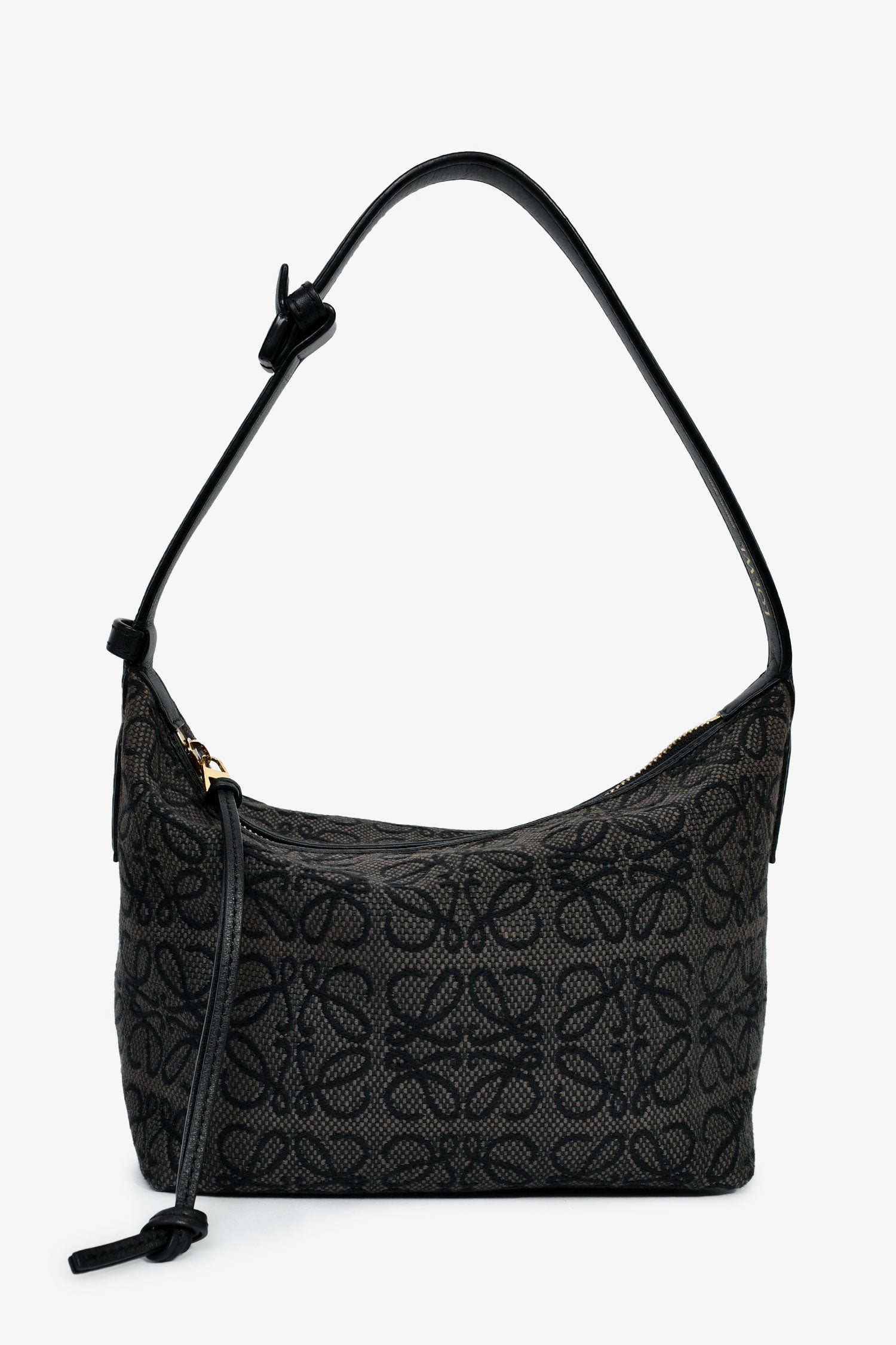 Loewe Blue/Grey Anagram Jacquard Canvas Small Cubi Shoulder Bag