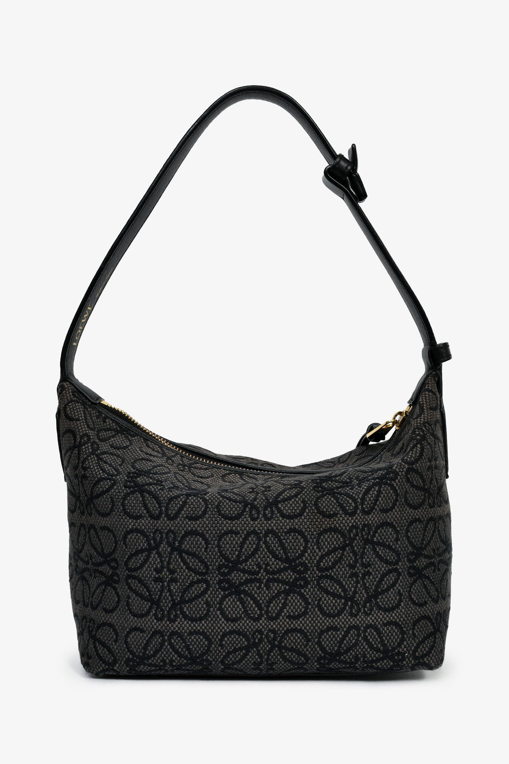 Loewe Blue/Grey Anagram Jacquard Canvas Small Cubi Shoulder Bag