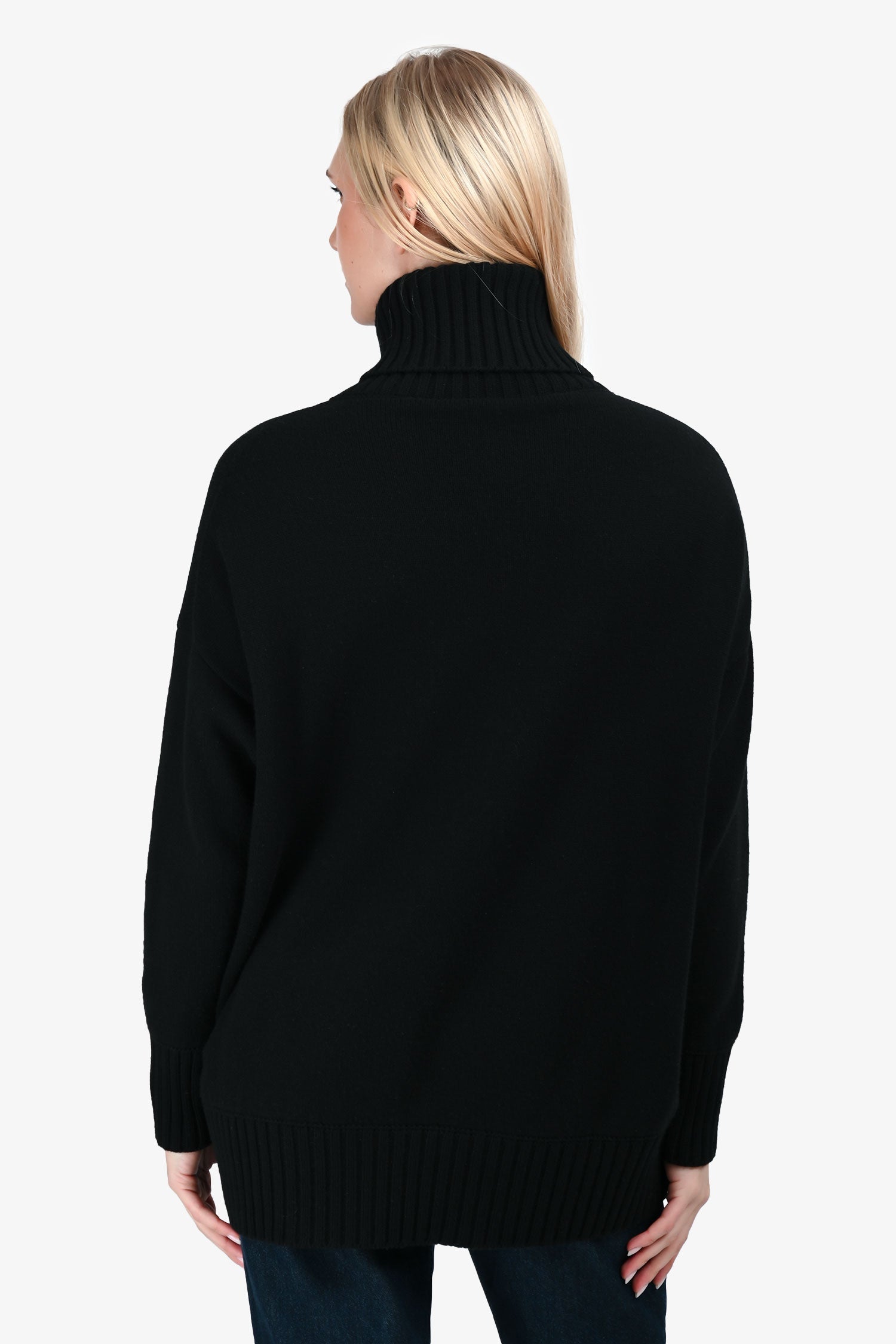 Dolce & Gabbana Black Wool Crystal Embellished Chandelier Turtle Neck Sweater Estimated Size S