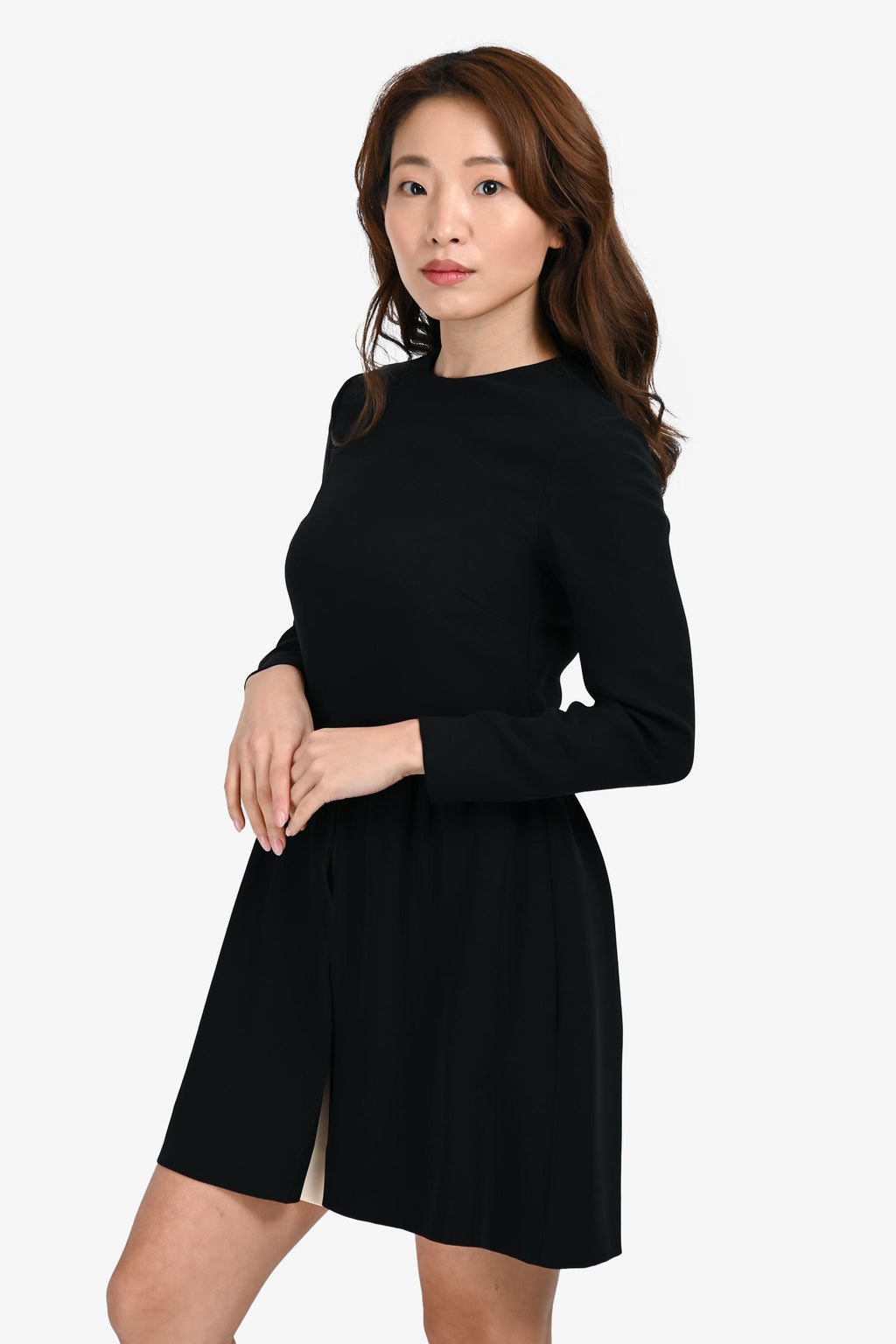 Valentino Black/White Silk Long Sleeves Romper Size 2