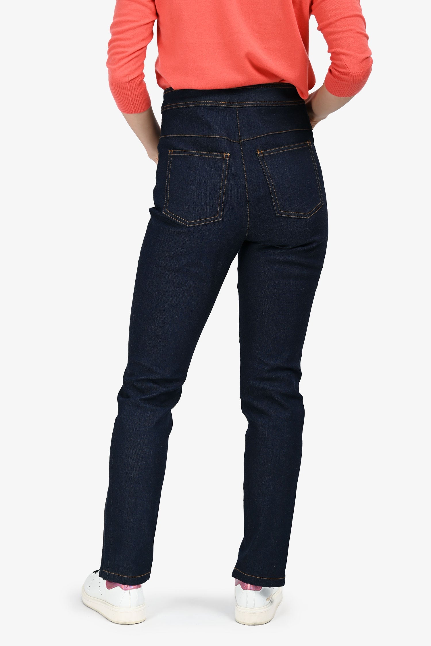 Alexander Wang Navy Denim Button Detail Slim Fit Jeans Size 4
