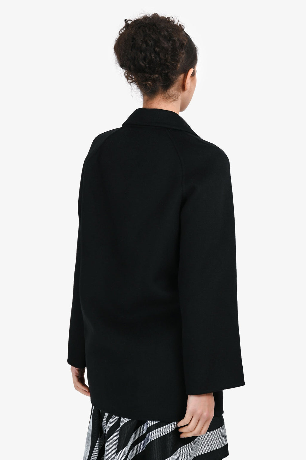 JWS Black Wool Double Breasted Coat Size S/M