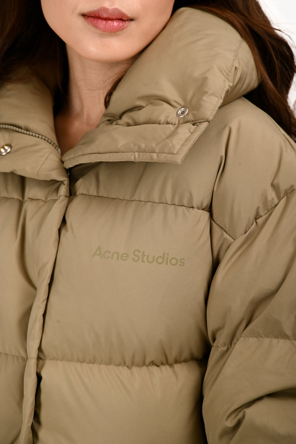Acne Studios Green Recycled Down Puffer Jacket Size 34