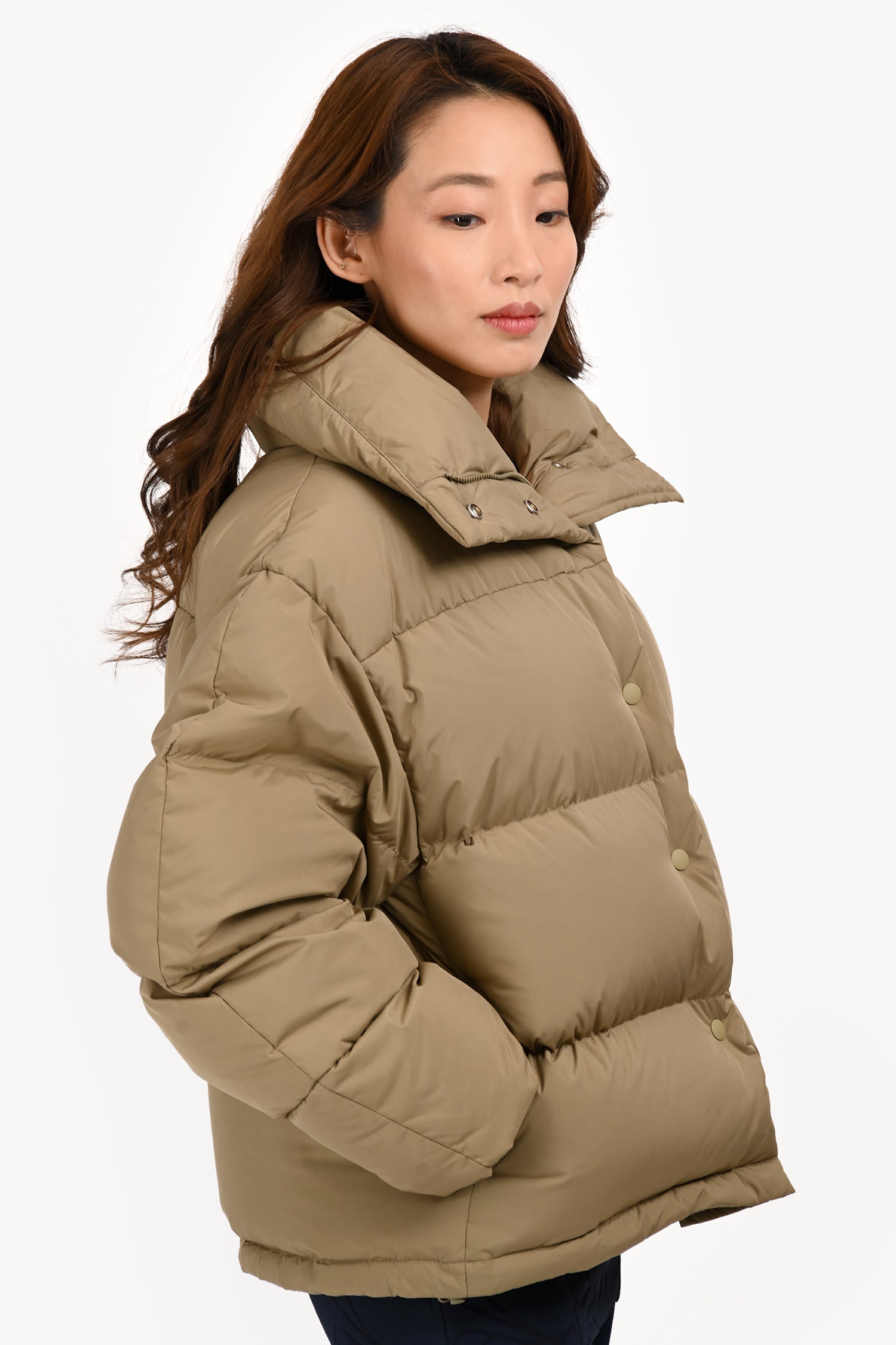 Acne Studios Green Recycled Down Puffer Jacket Size 34
