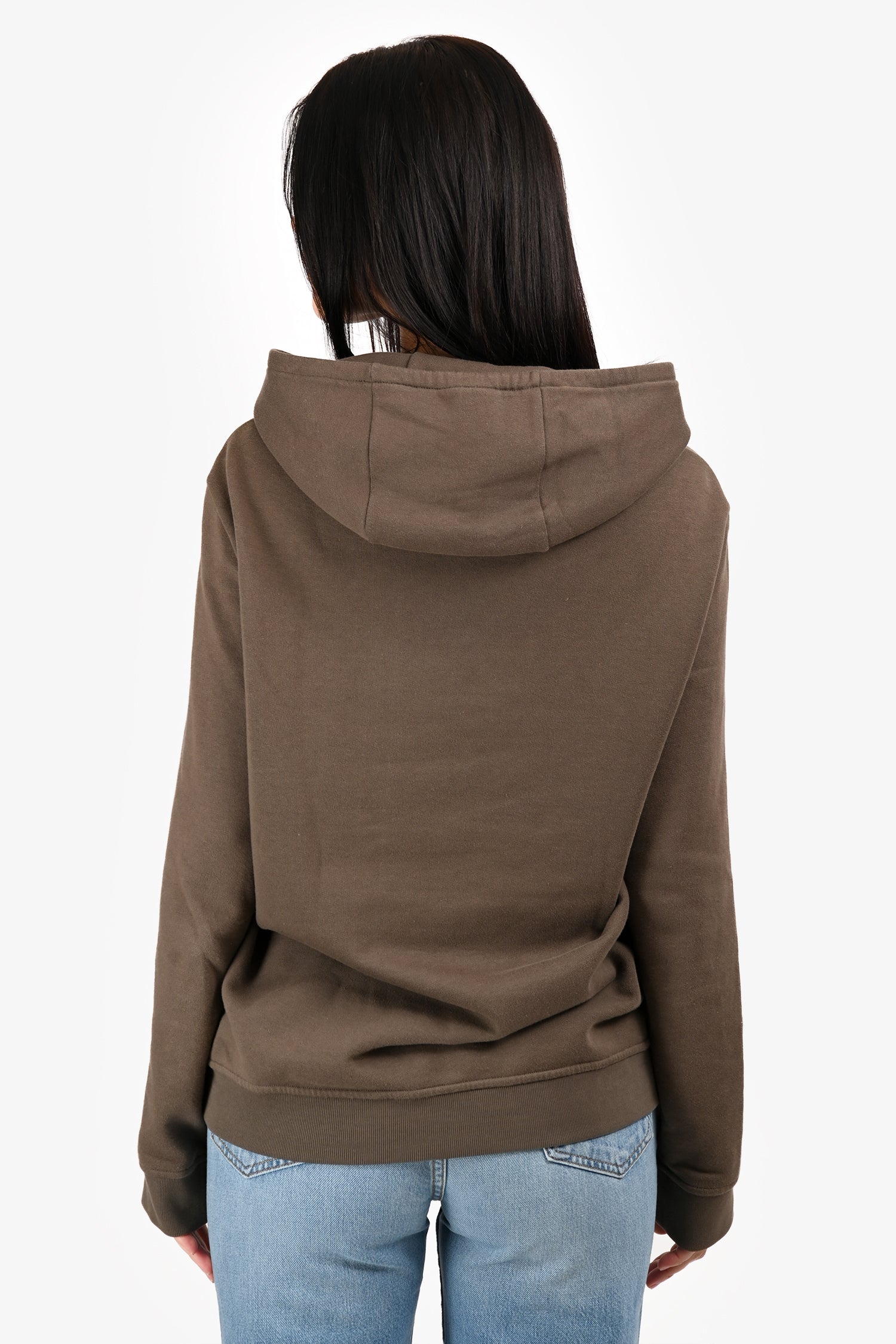 Hermés Brown Cotton/Leather Horse Graphic Hooded Sweater Size M