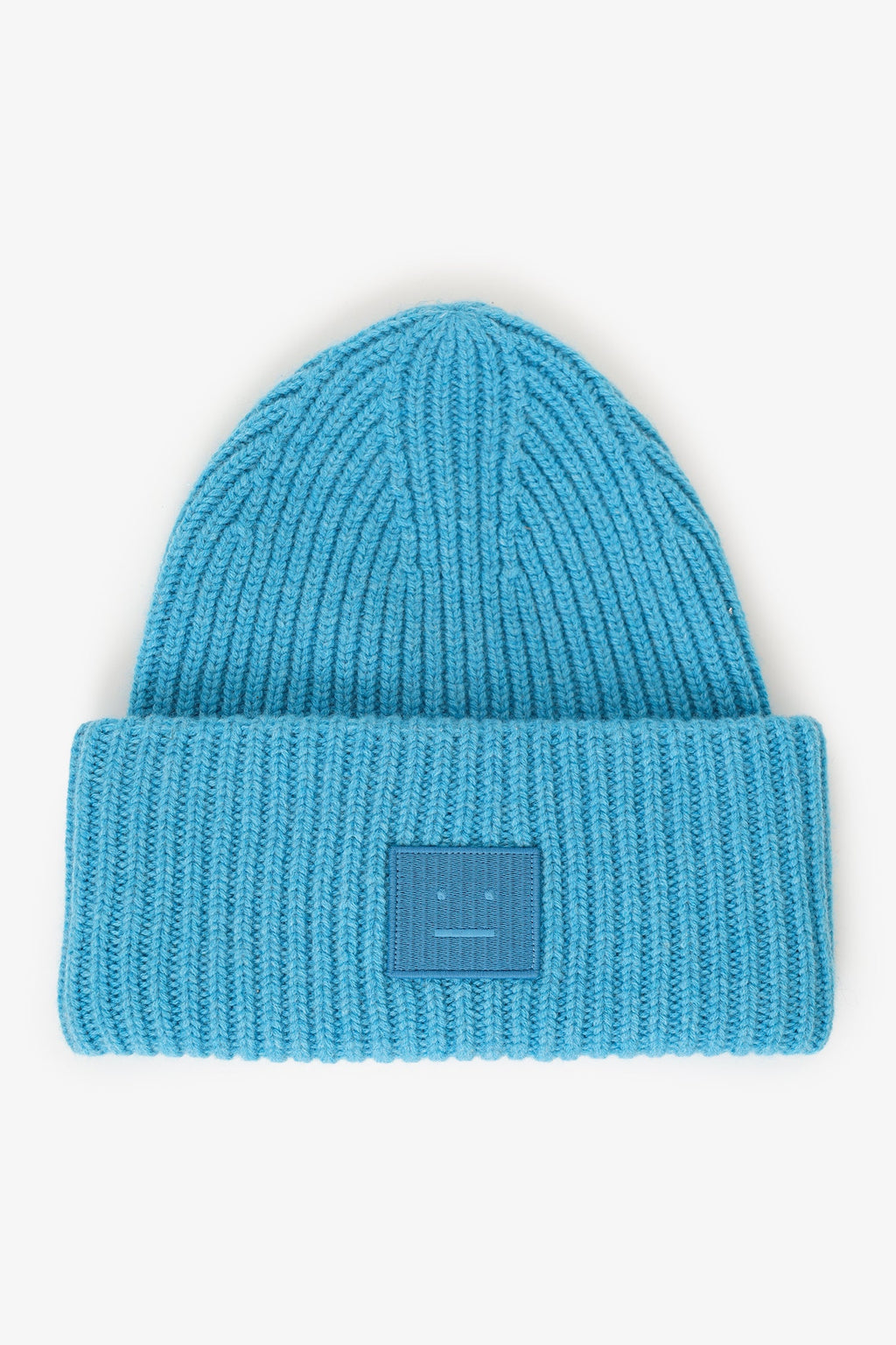 Acne Studios Blue Face Logo Beanie