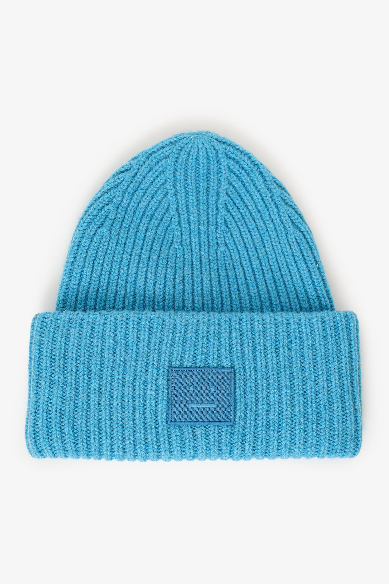 Acne Studios Blue Face Logo Beanie