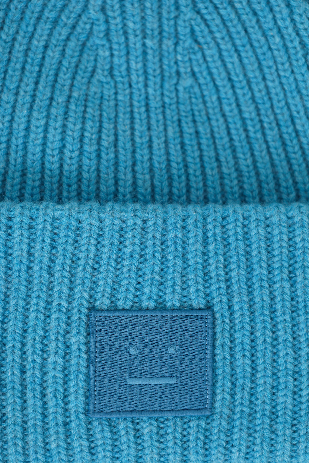 Acne Studios Blue Face Logo Beanie