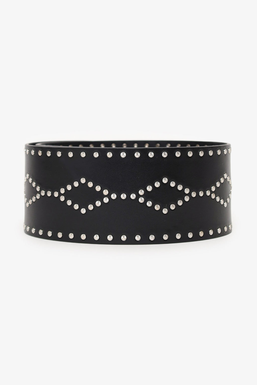Isabel Marant Black Leather Studded Lucie Belt