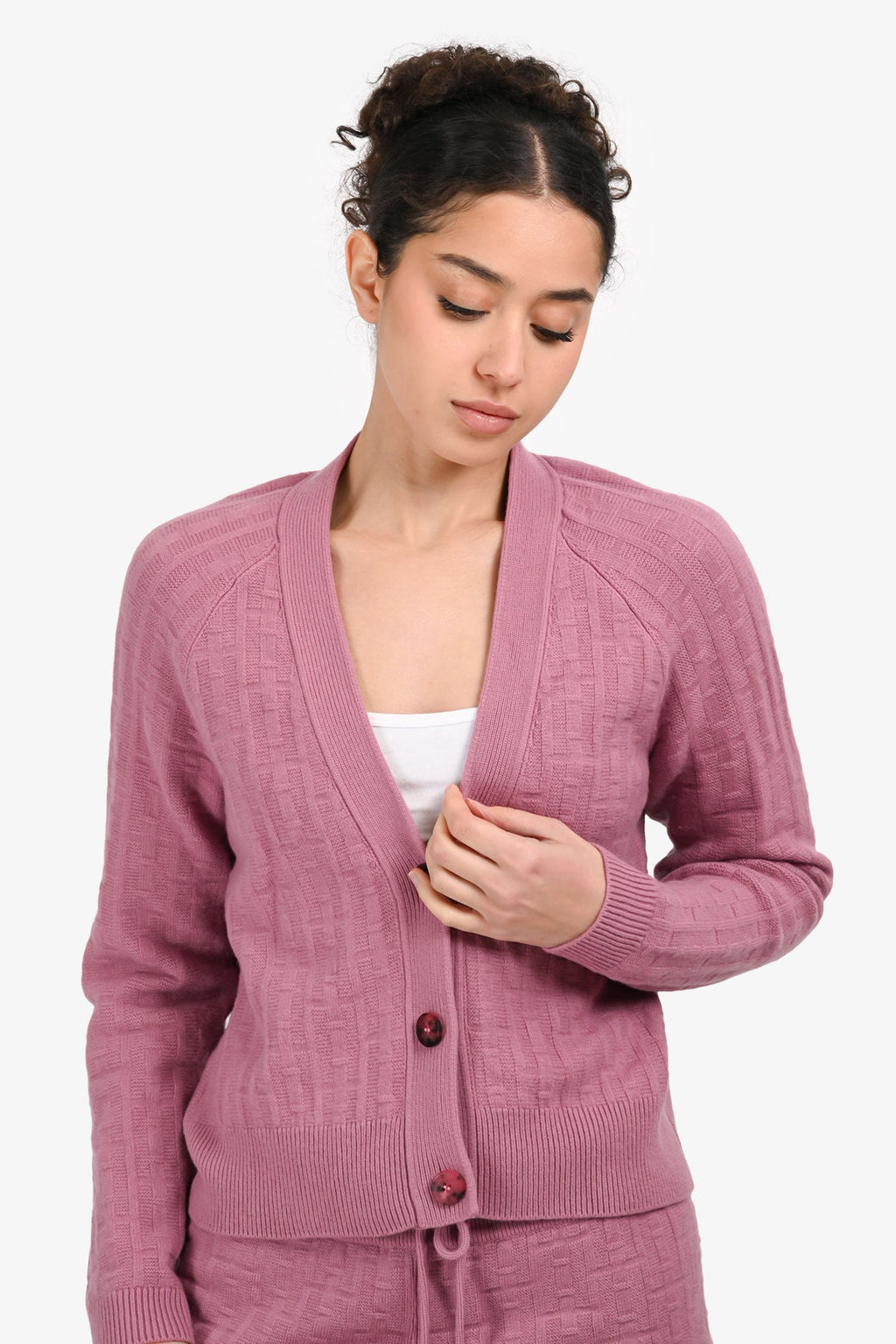 Hermès Mauve Purple Wool H Knit igan Size 34
