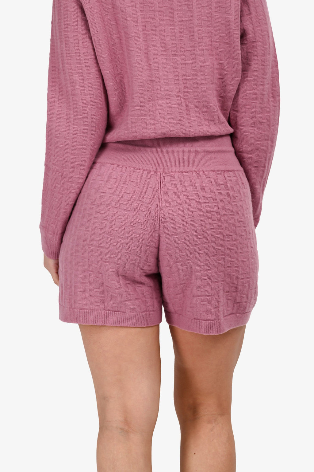 Hermès Mauve Purple Wool H Knit Shorts Size 42