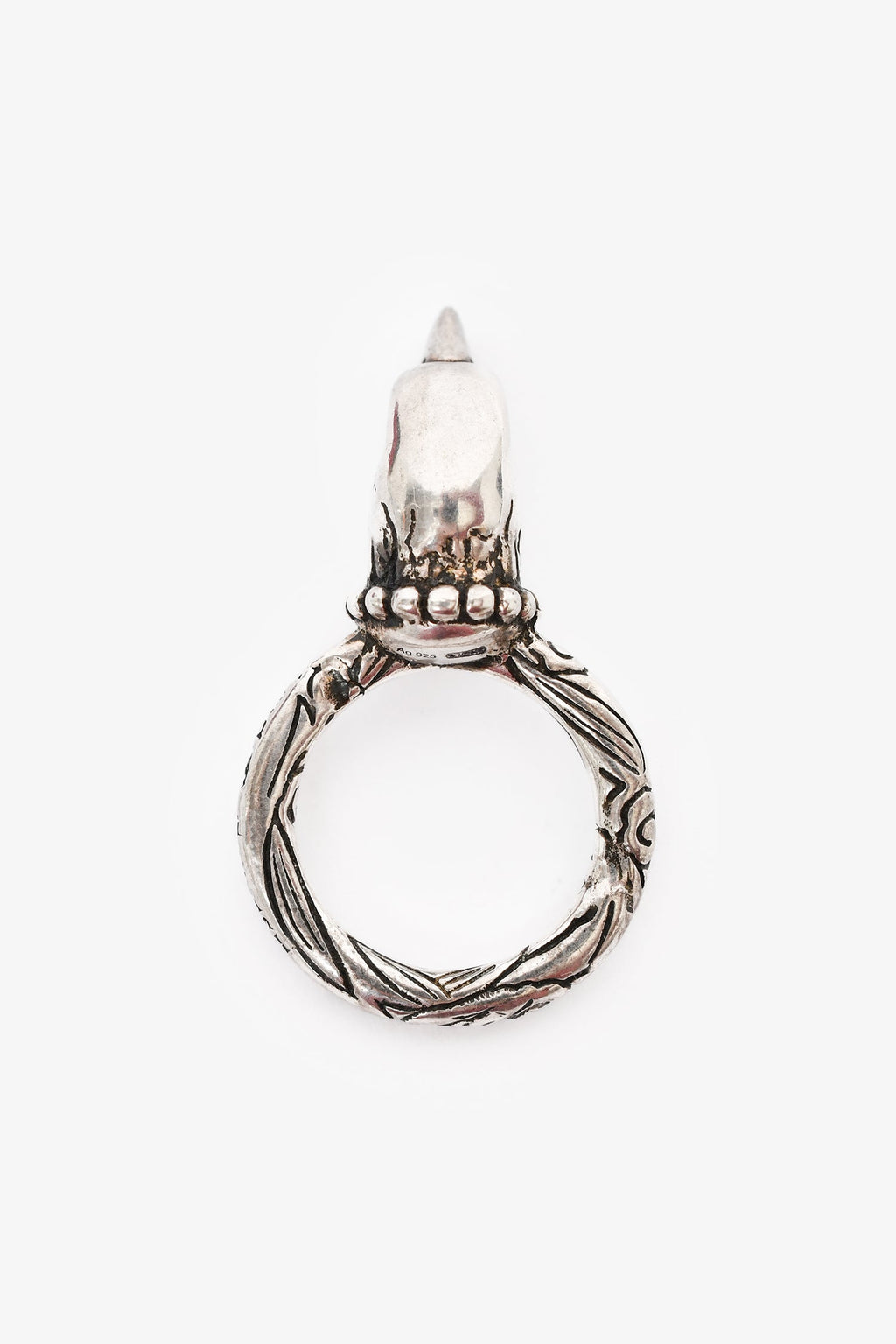 Gucci Sterling Silver 'Anger Forest' Eagle Ring Size 8