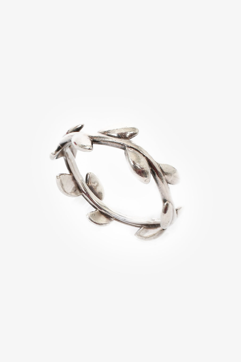 Tiffany & Co. Sterling Silver Paloma Picasso Narrow Olive Leaf Ring Size 5