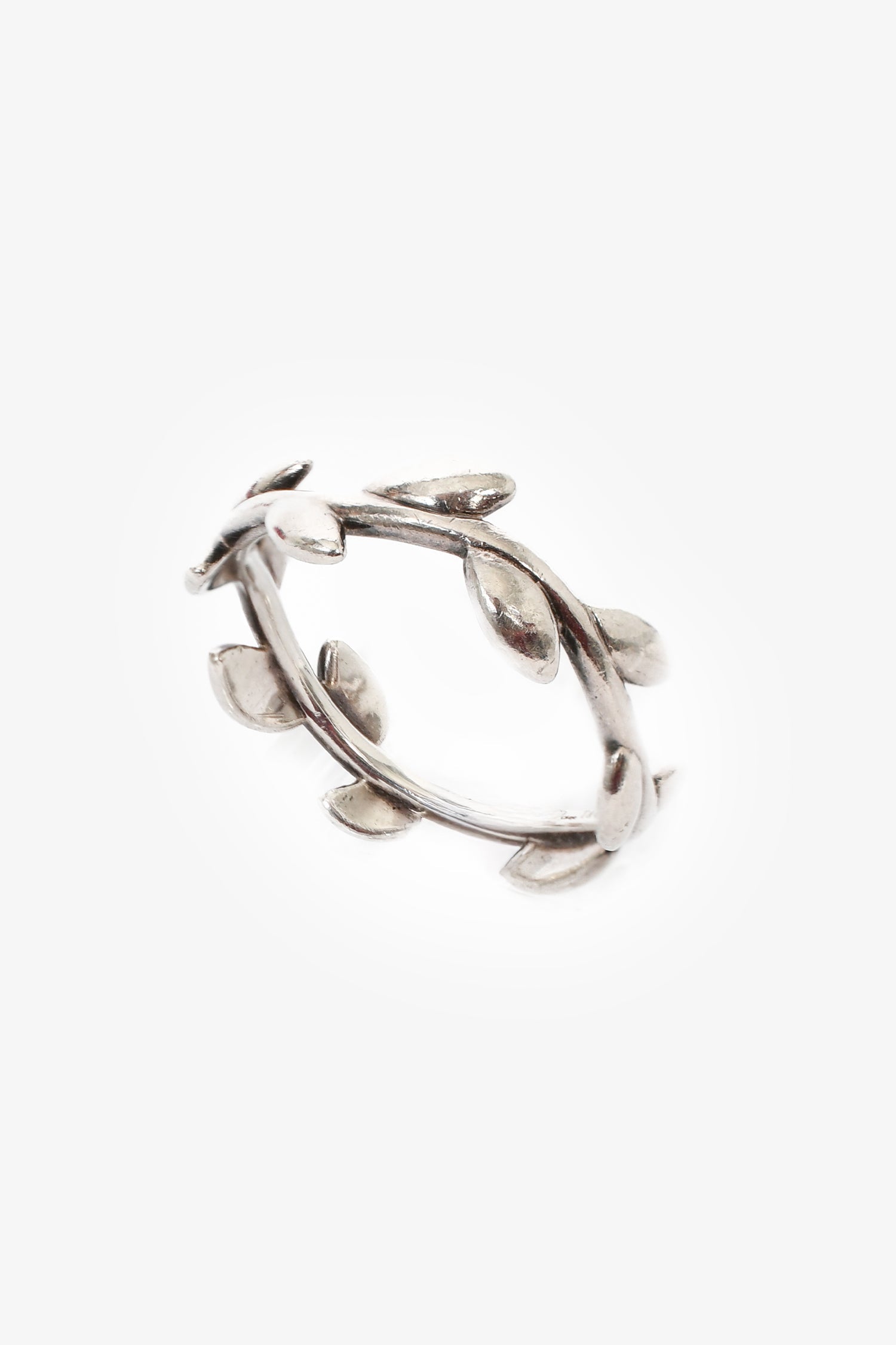 Tiffany & Co. Sterling Silver Paloma Picasso Narrow Olive Leaf Ring Size 5