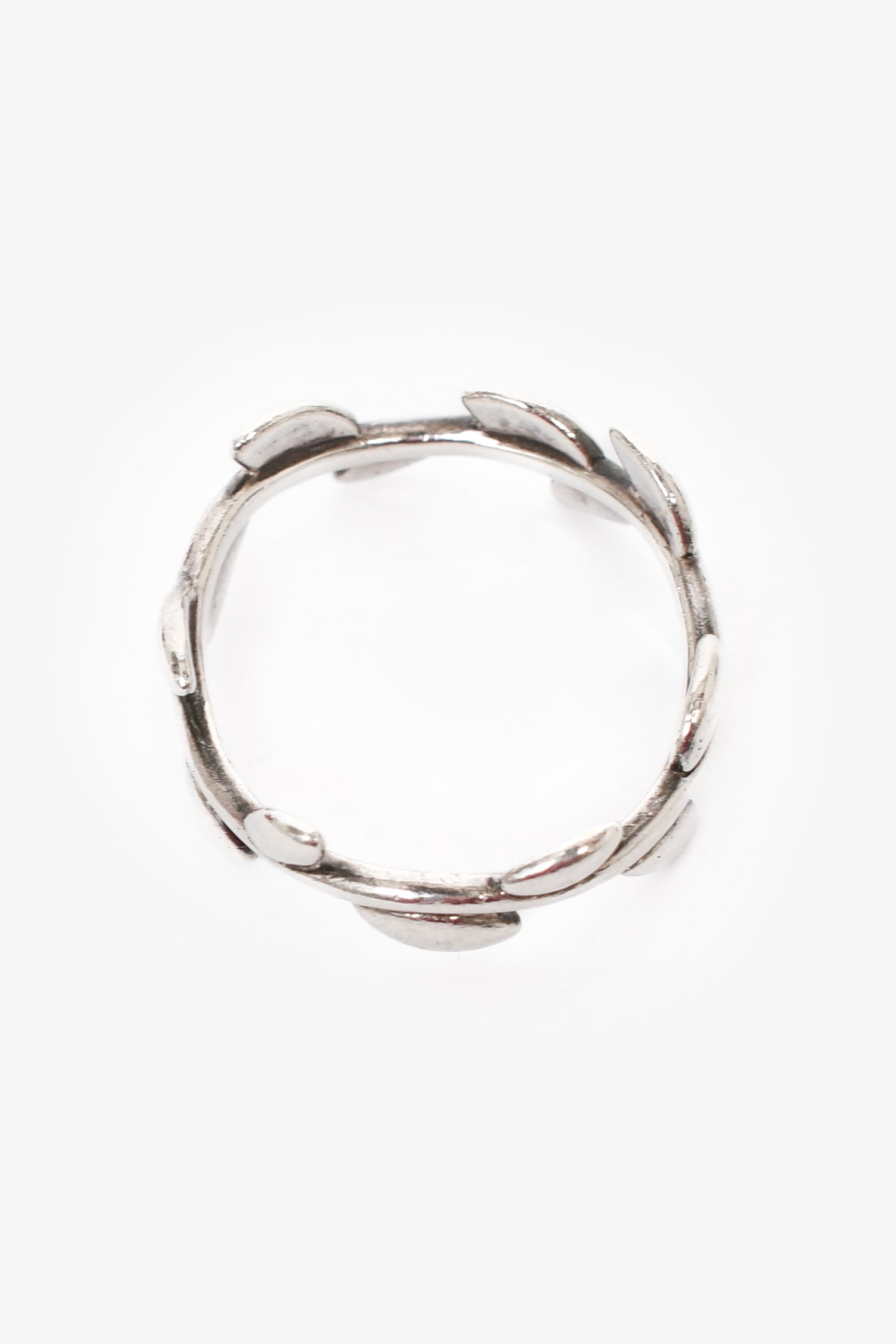 Tiffany & Co. Sterling Silver Paloma Picasso Narrow Olive Leaf Ring Size 5
