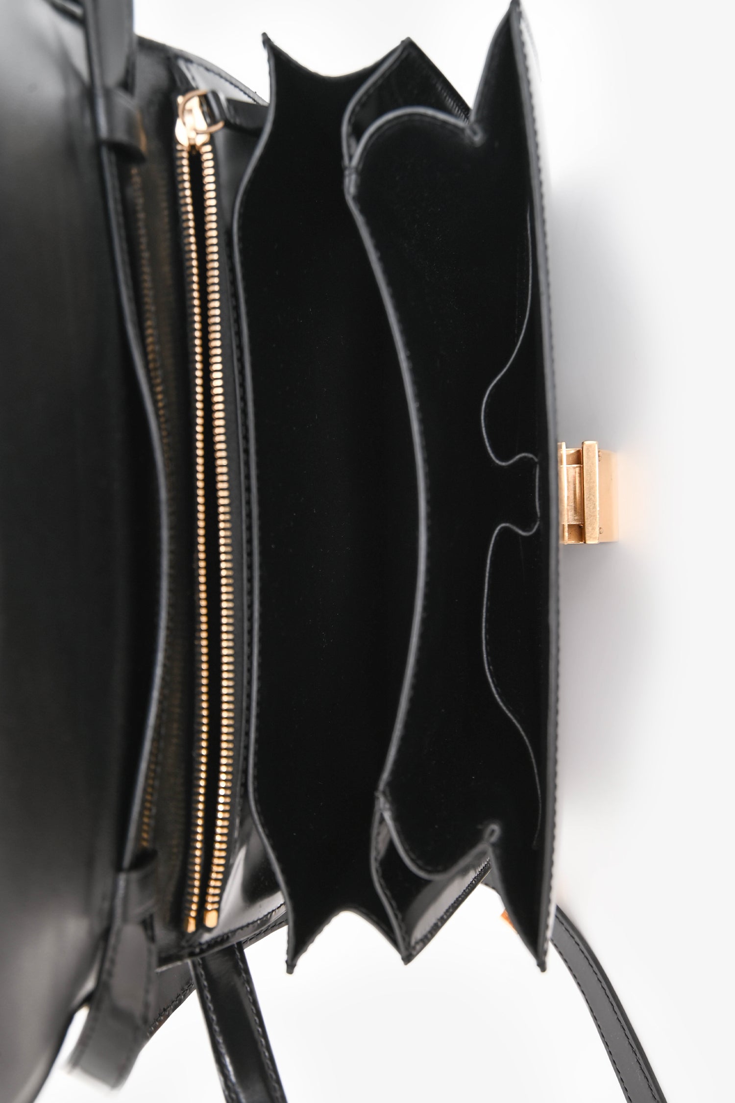 Celine Black Patent Medium Box Bag