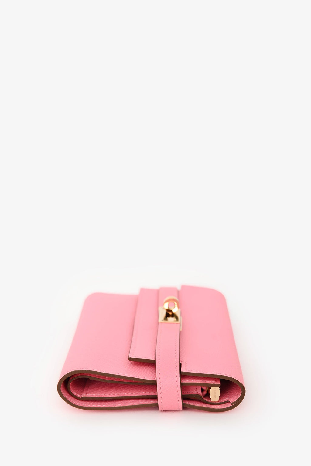 Hermès 2016 Pink Epsom Leather Kelly Depliant Medium Trifold Wallet