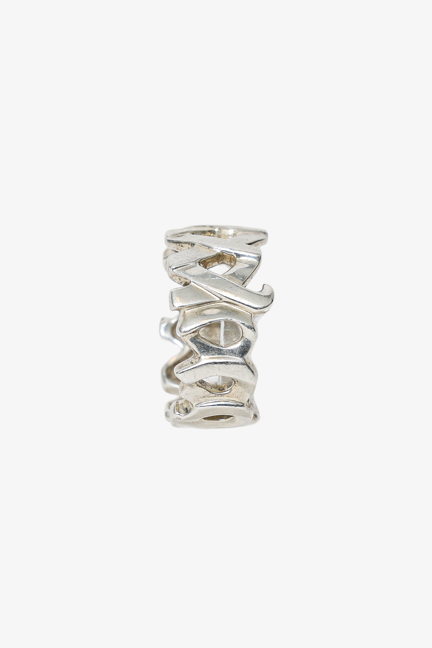 Tiffany & Co Sterling Silver Paloma Picasso Graffiti Love and Kisses Ring