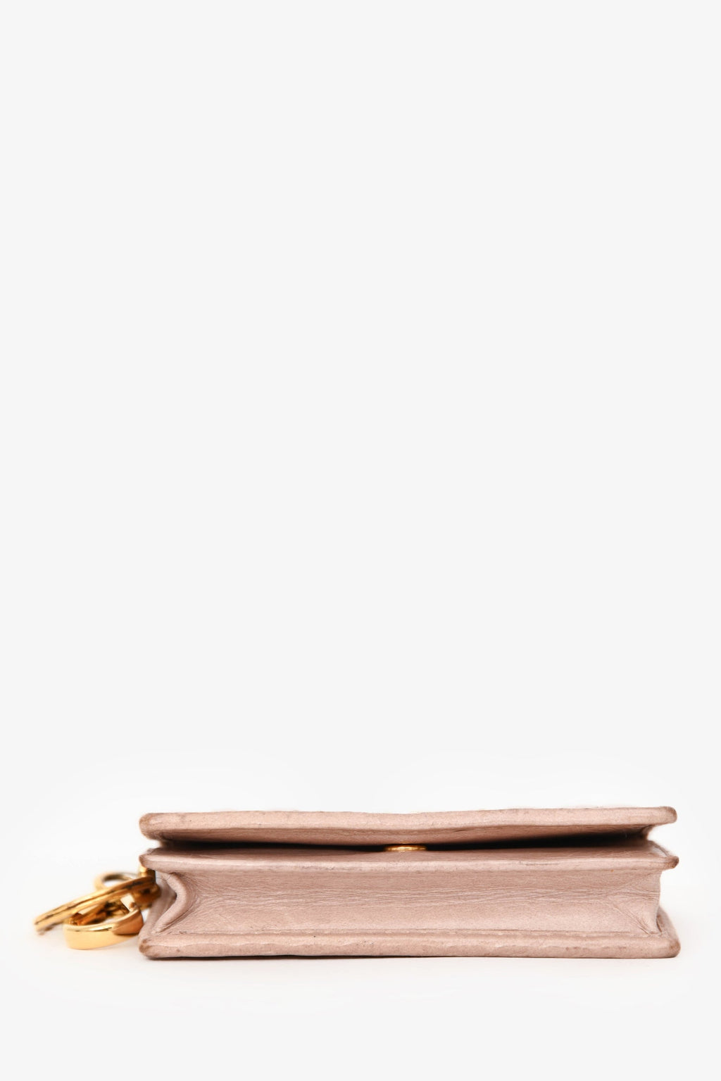 Miu Miu Cream Matelassé Leather holder Keychain