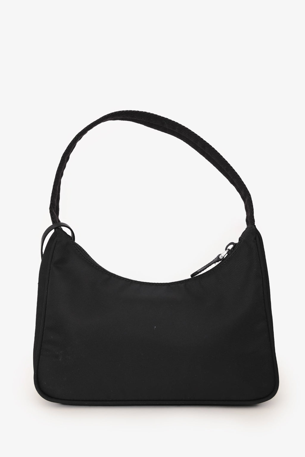 Prada Black Nylon Red Logo Re-Edition 2000 Shoulder Bag