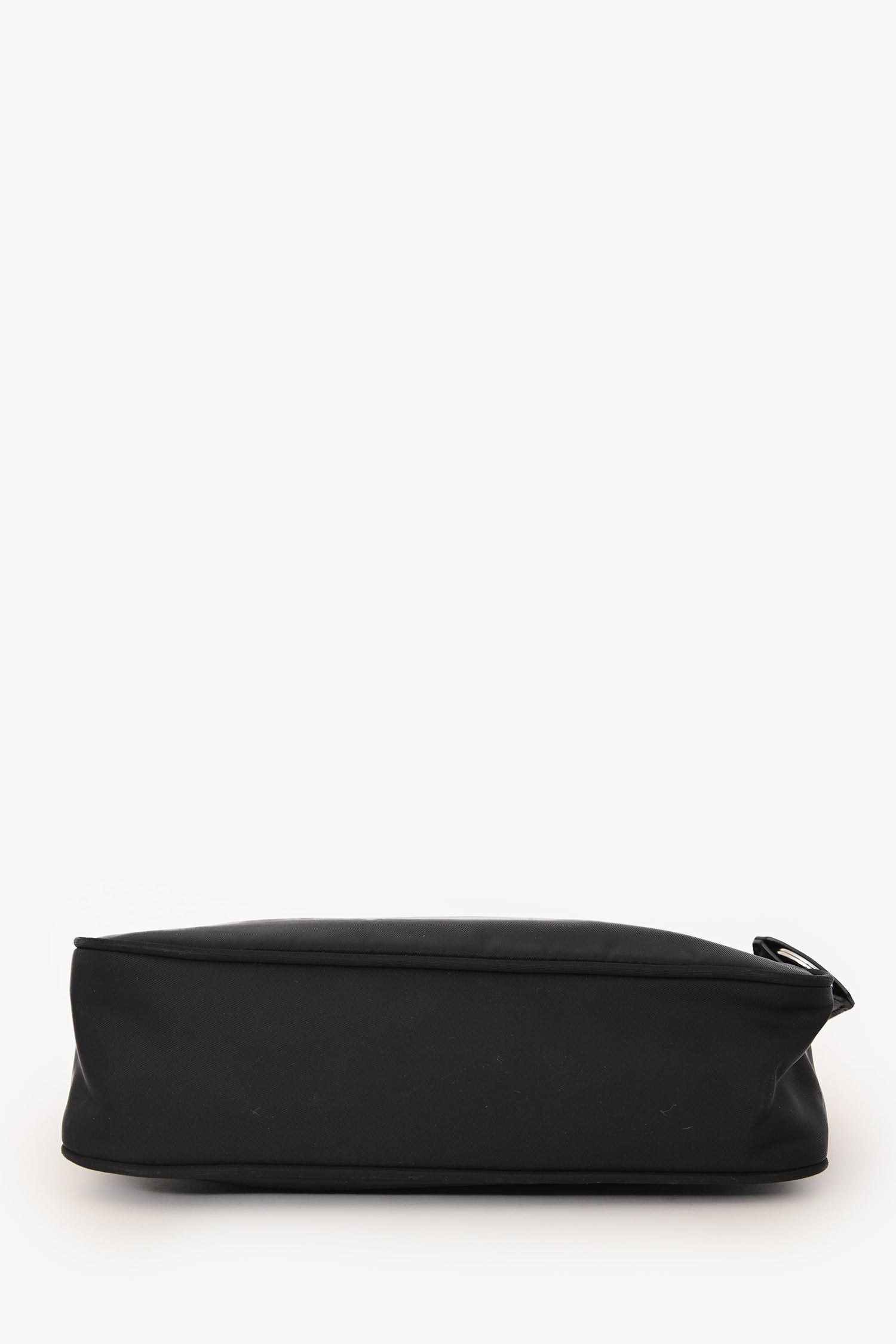 Prada Black Nylon Red Logo Re-Edition 2000 Shoulder Bag