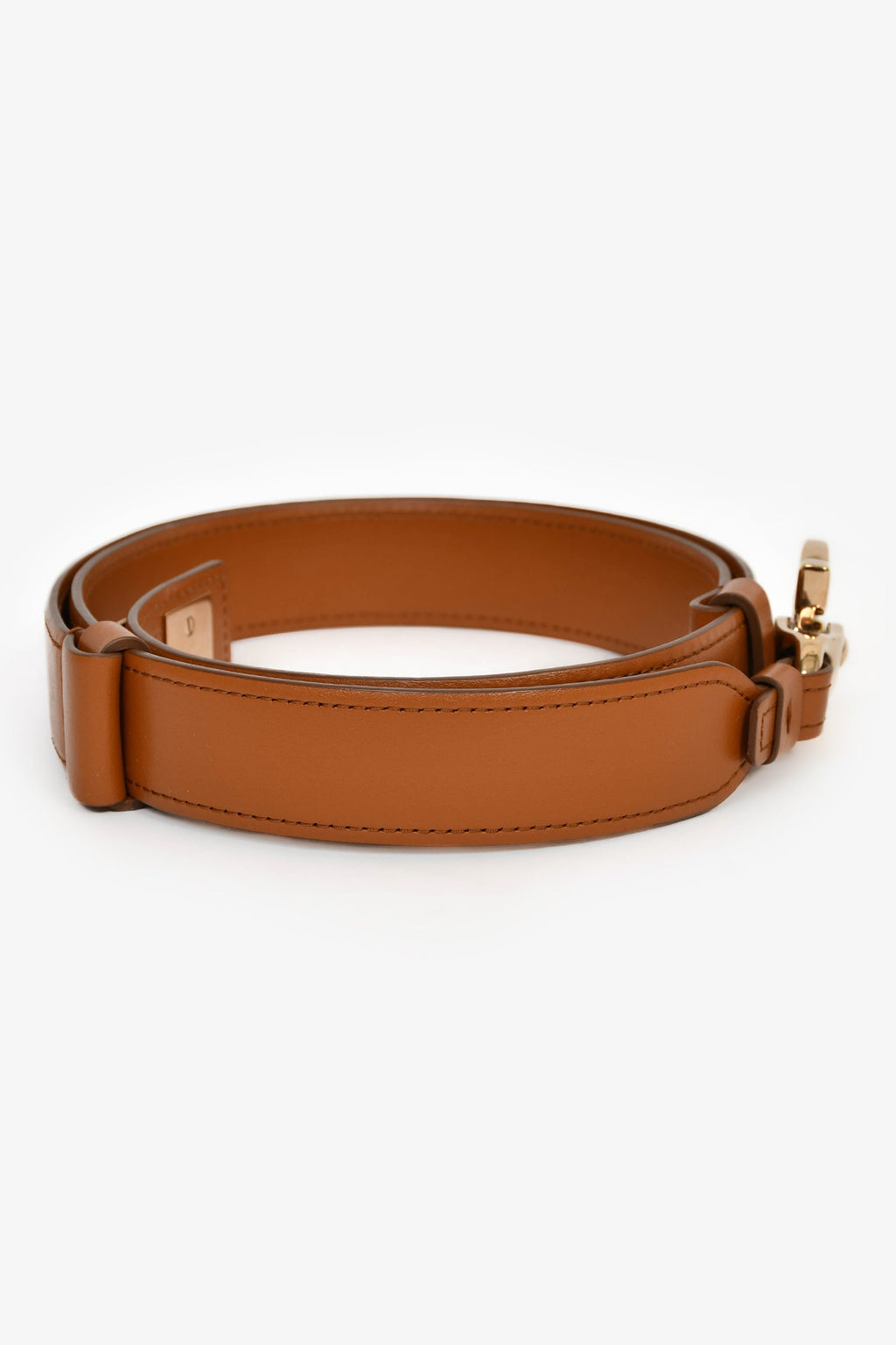 Salvatore Ferragamo Brown Leather Skinny Belt Size 70
