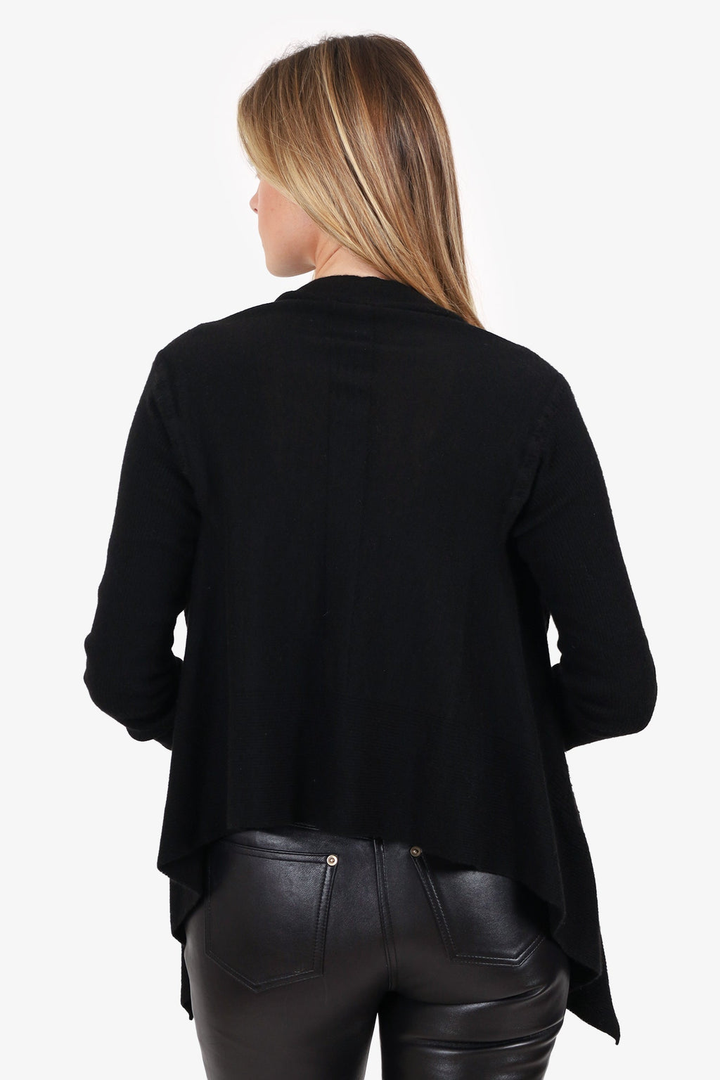 Rick Owens Black Cashmere Open igan Size XS
