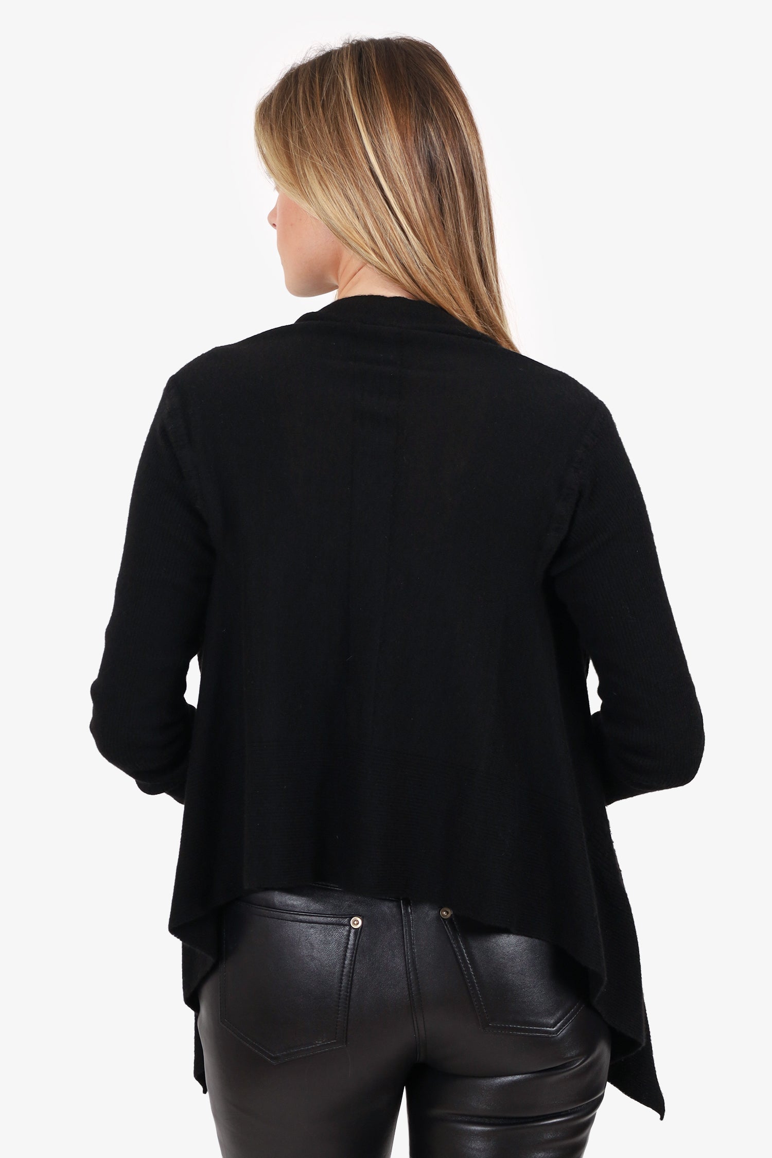 Rick Owens Black Cashmere Open igan Size XS