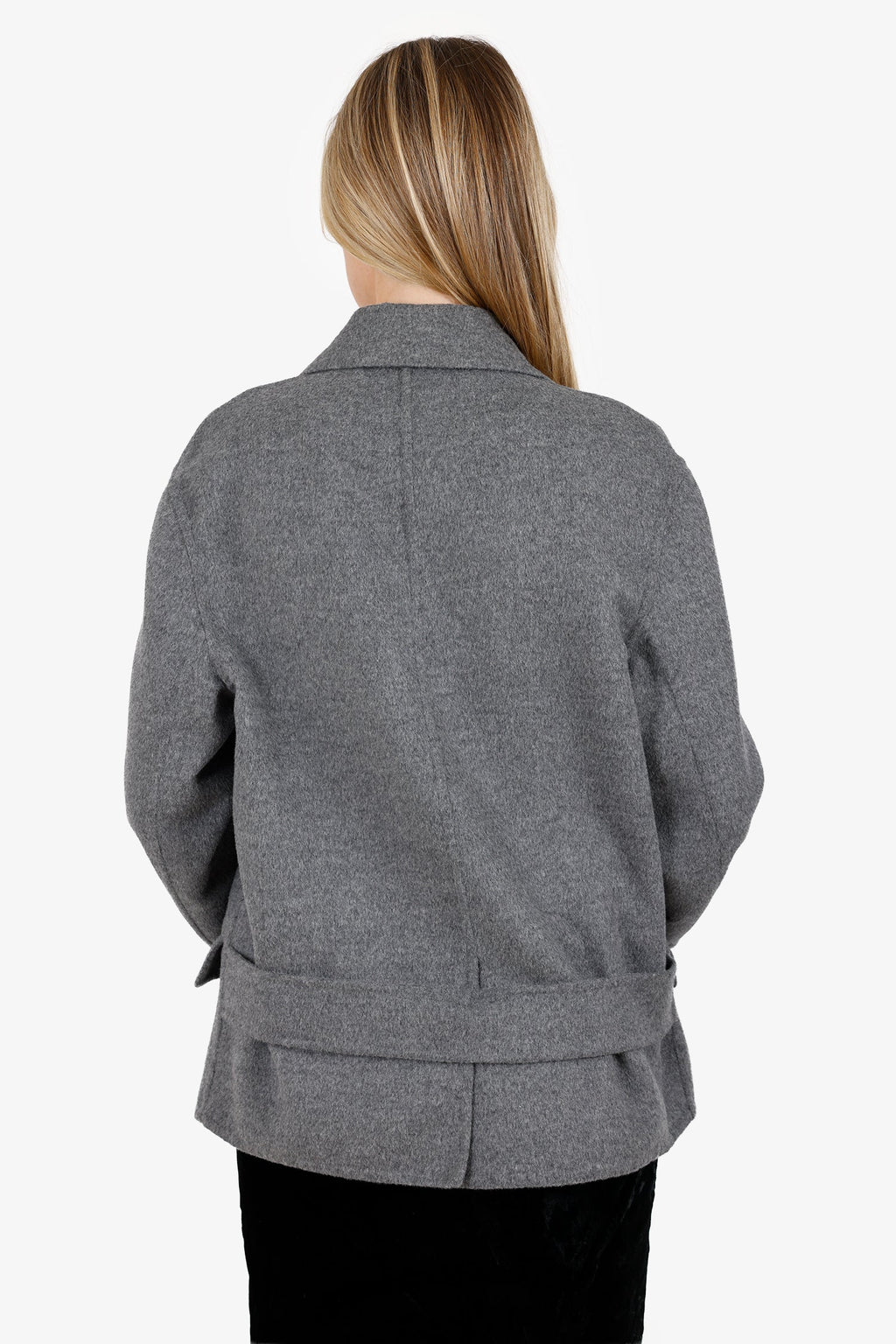 Prada Grey Wool/Angora Double Breasted Blazer Size 36