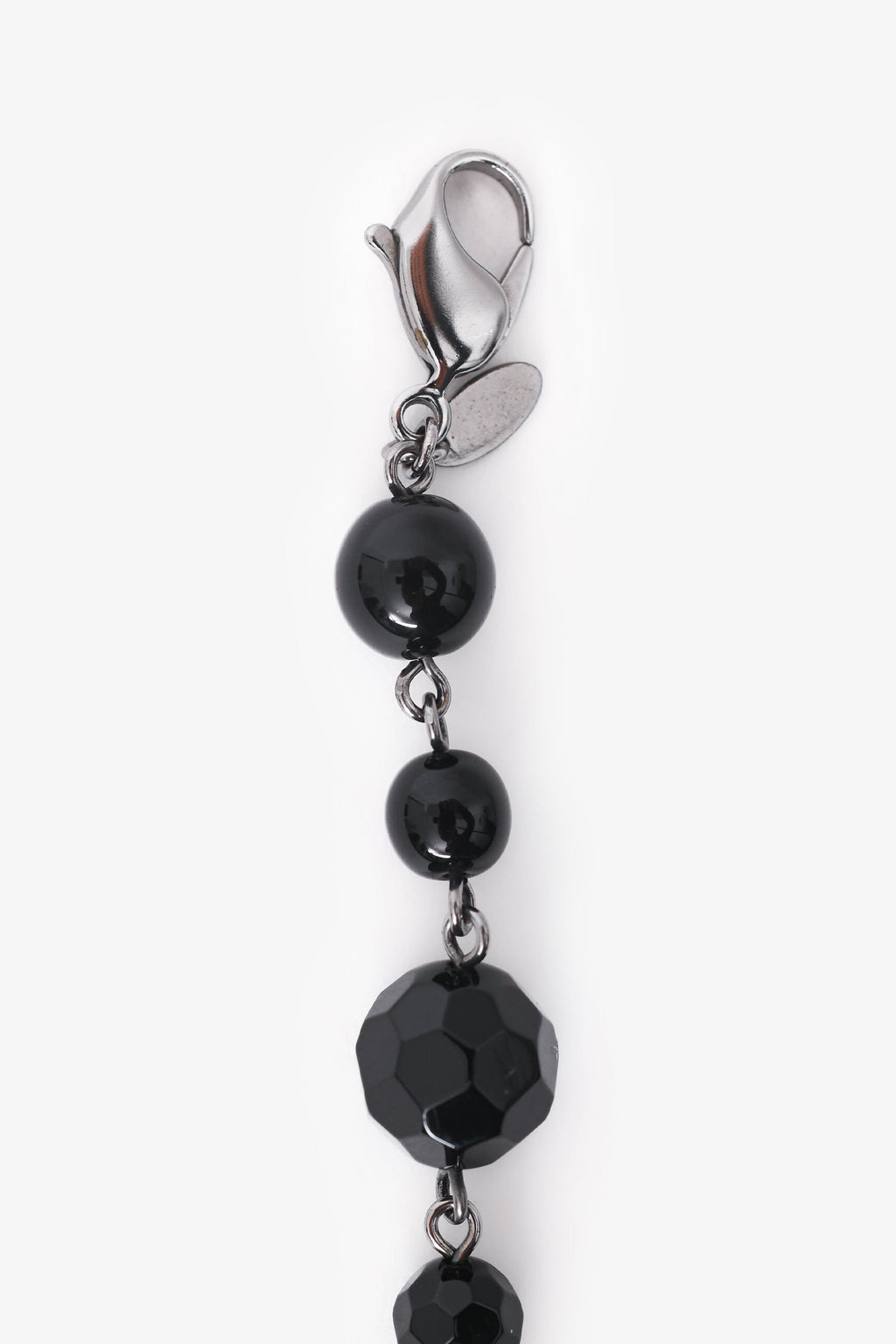 Pre-Loved Chanel™ 2013 Black/Silver Tone Metal Beaded CC Bracelet