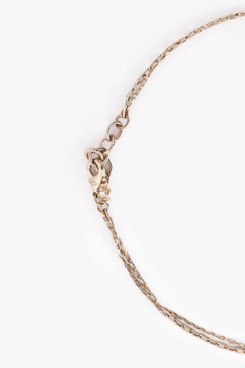 Pre-Loved Chanel™ 2017 Gold Tone Metal Heart Logo Necklace