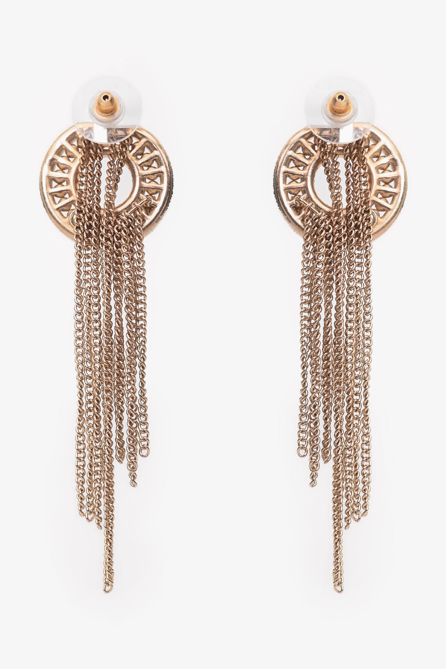 Pre-Loved Chanel™ 2016 Gold Tone Metal/Faux Pearl Tassel Earrings