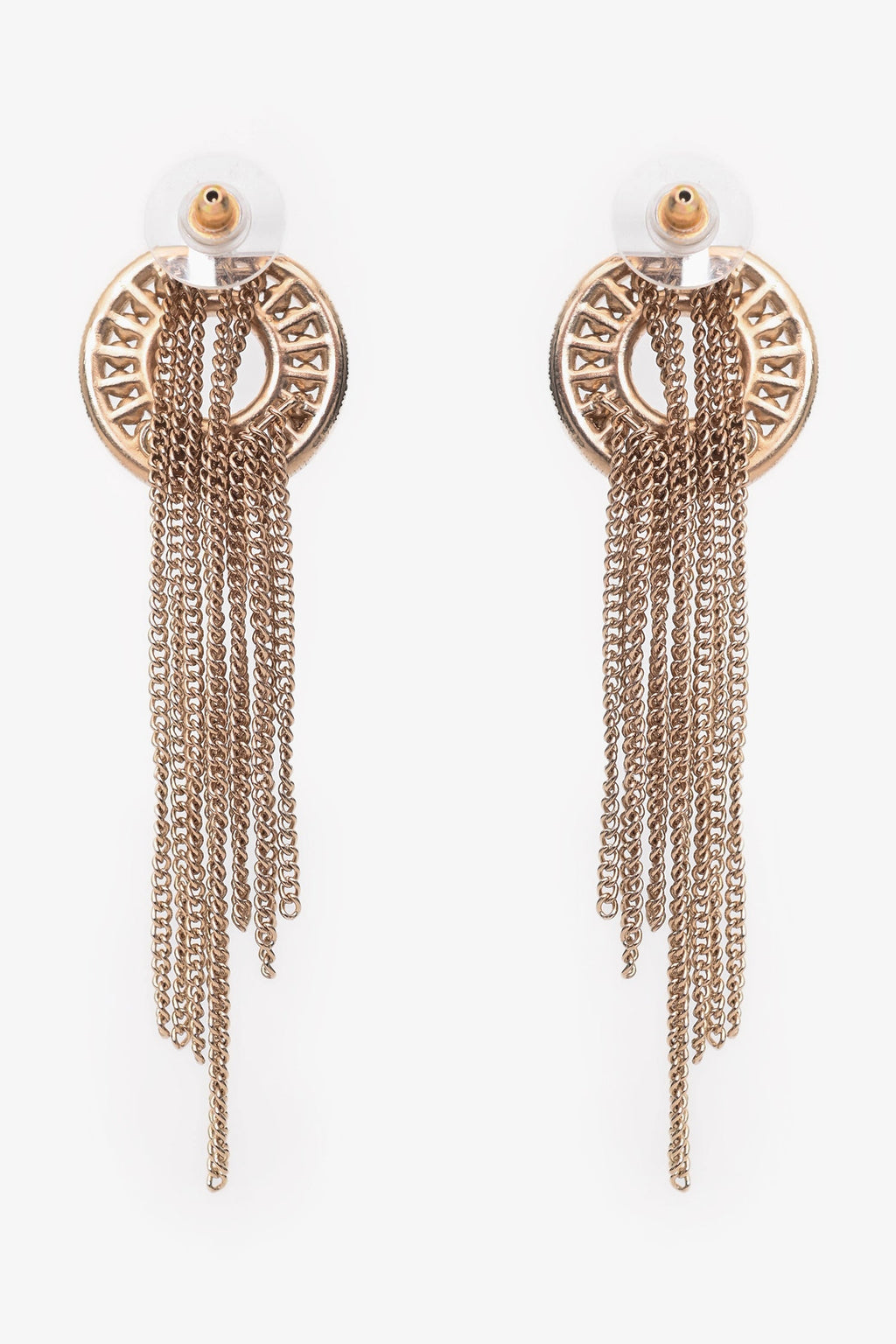 Pre-Loved Chanel™ 2016 Gold Tone Metal/Faux Pearl Tassel Earrings