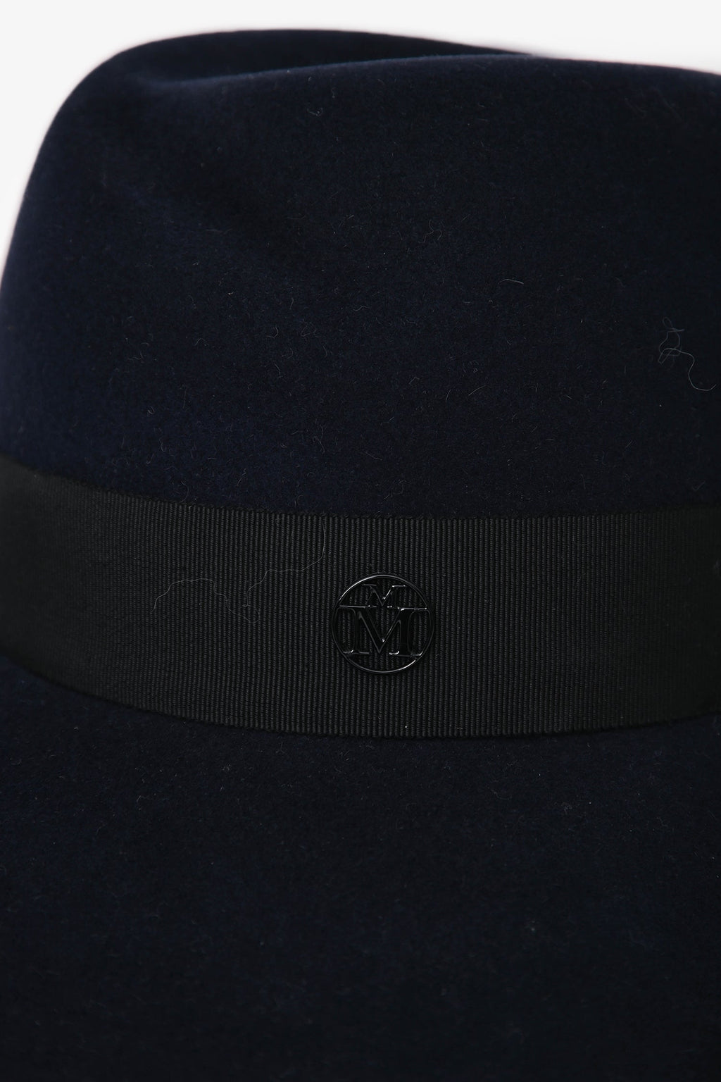 Maison Michel Navy Felt Fedora Hats Size M