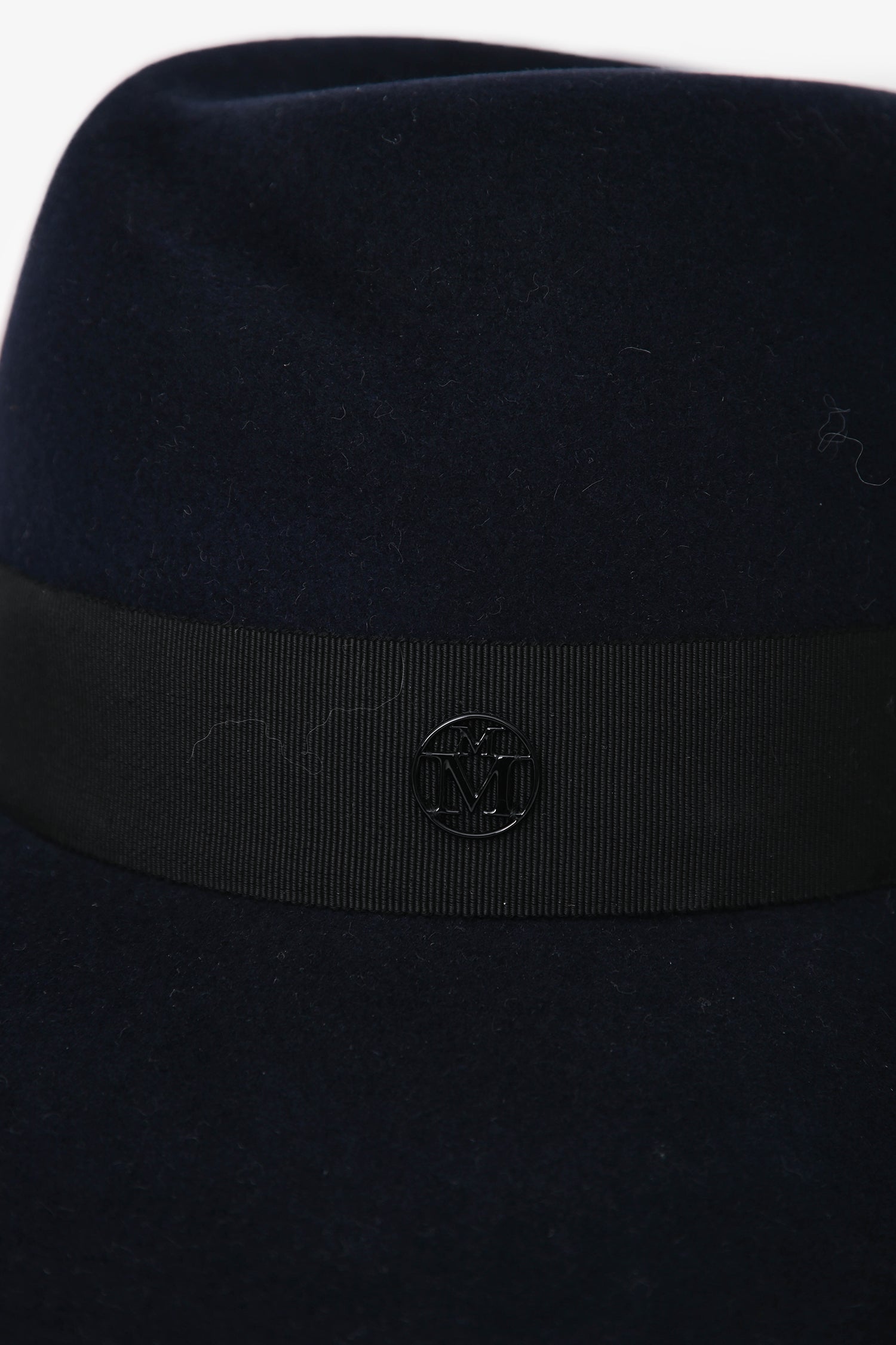 Maison Michel Navy Felt Fedora Hats Size M