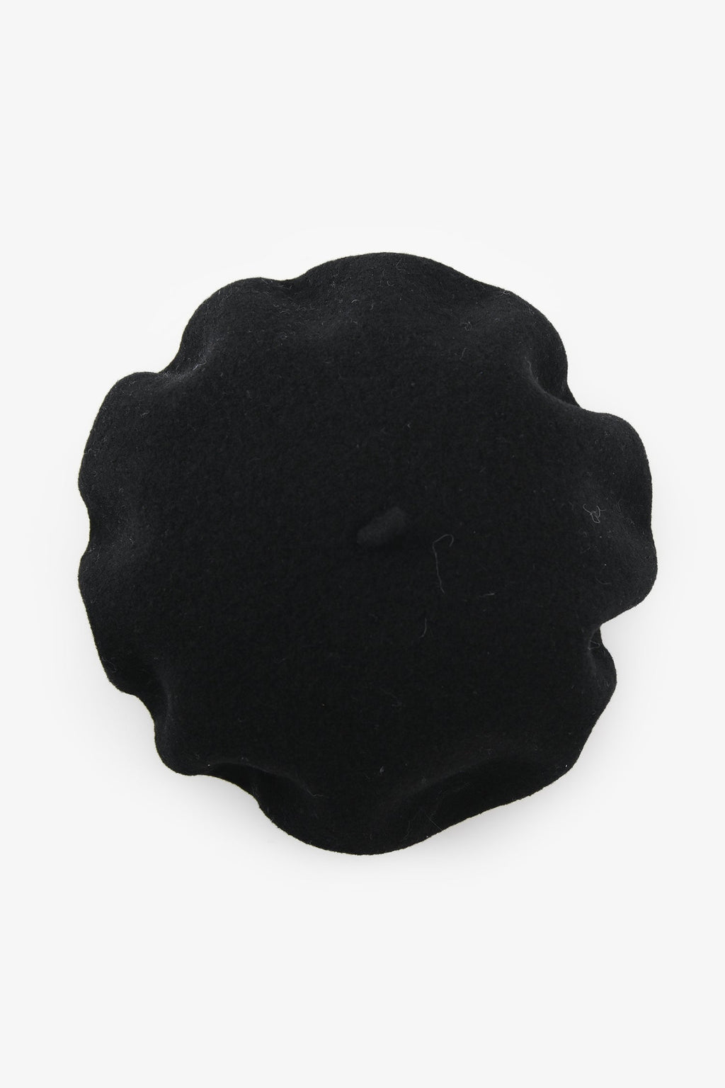 Christian Dior Black Wool CD Embroidered Beret Hat Size T4