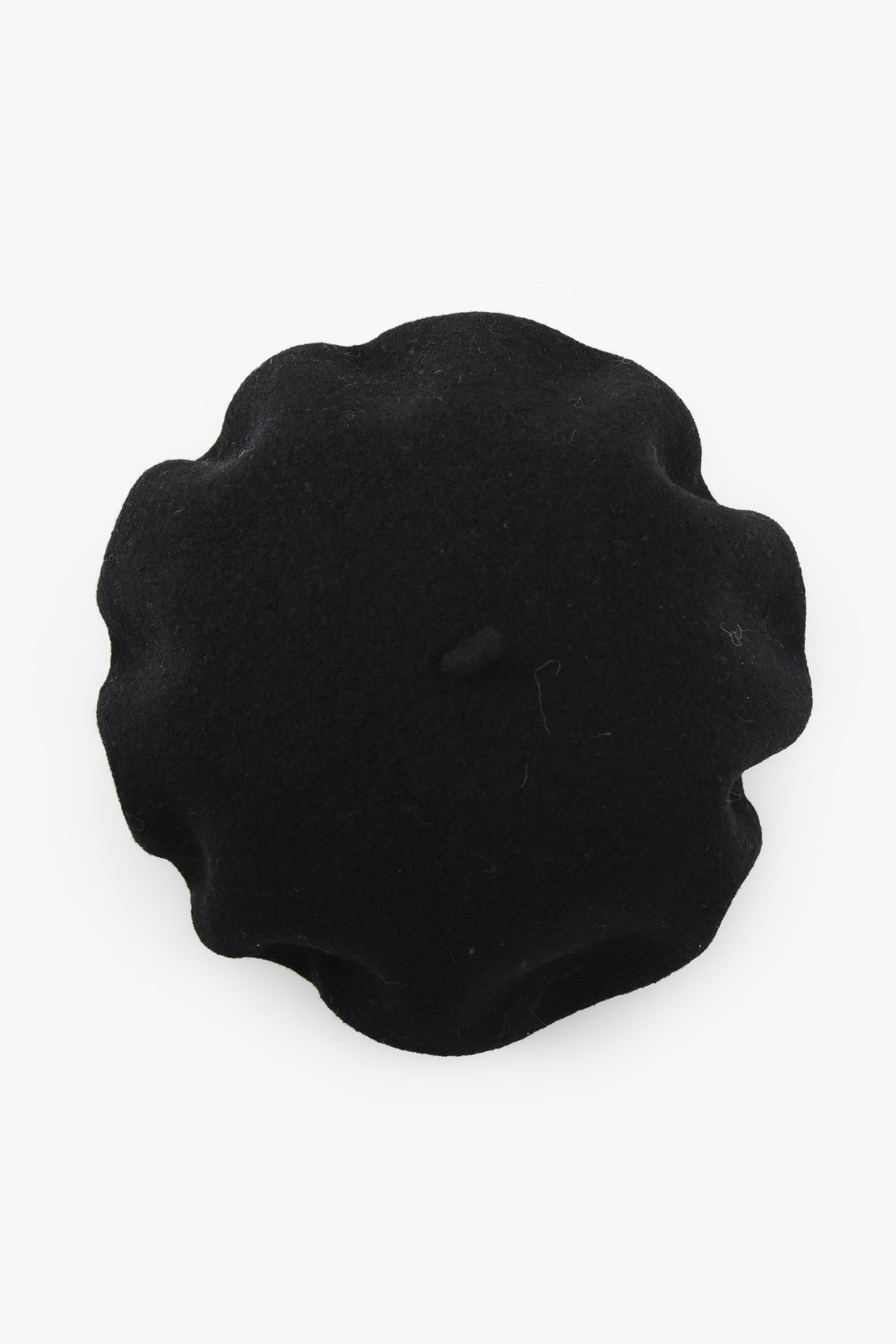 Christian Dior Black Wool CD Embroidered Beret Hat Size T4