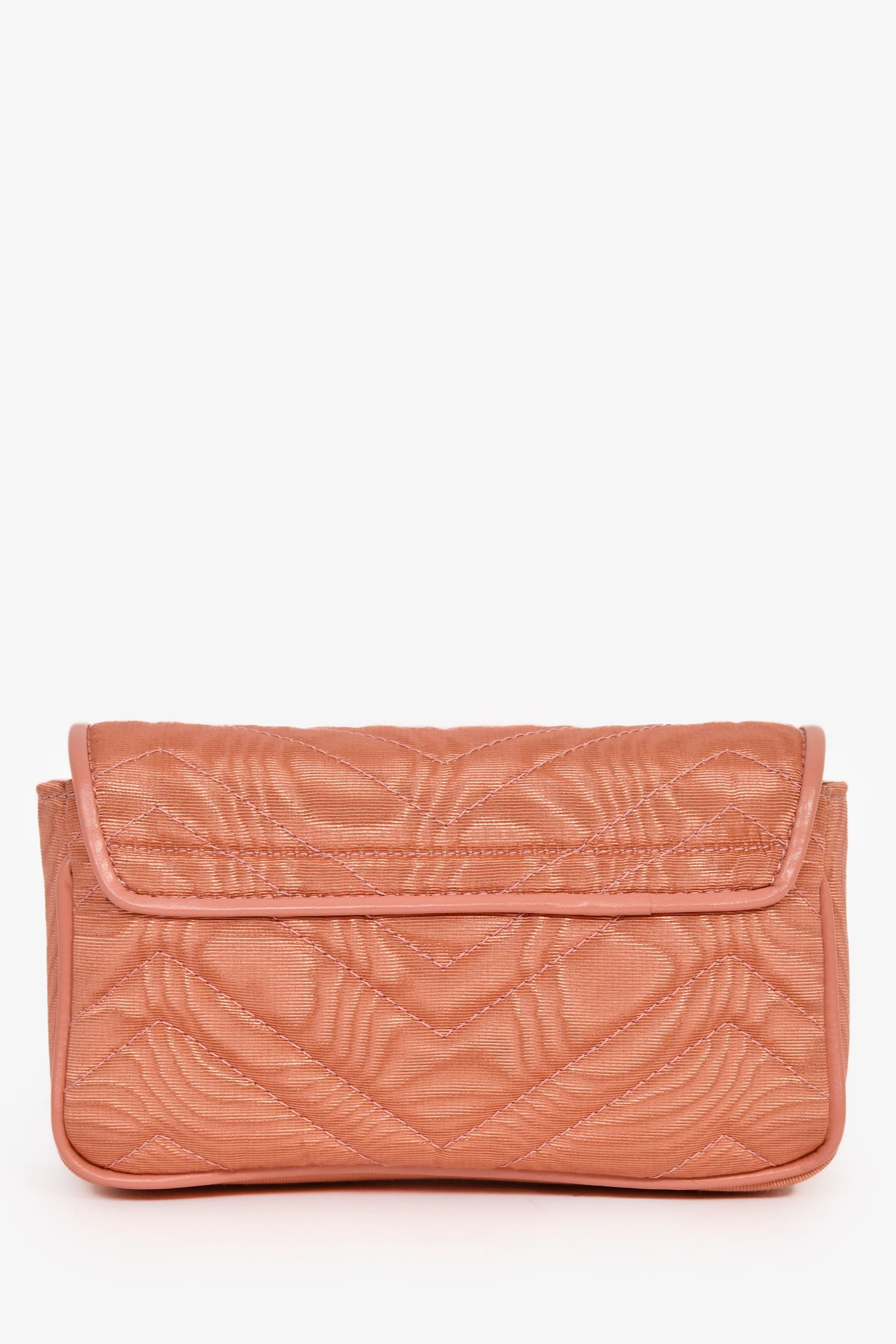 Gucci Blush Moire Mini GG Marmont Crystal Chain Belt Bag