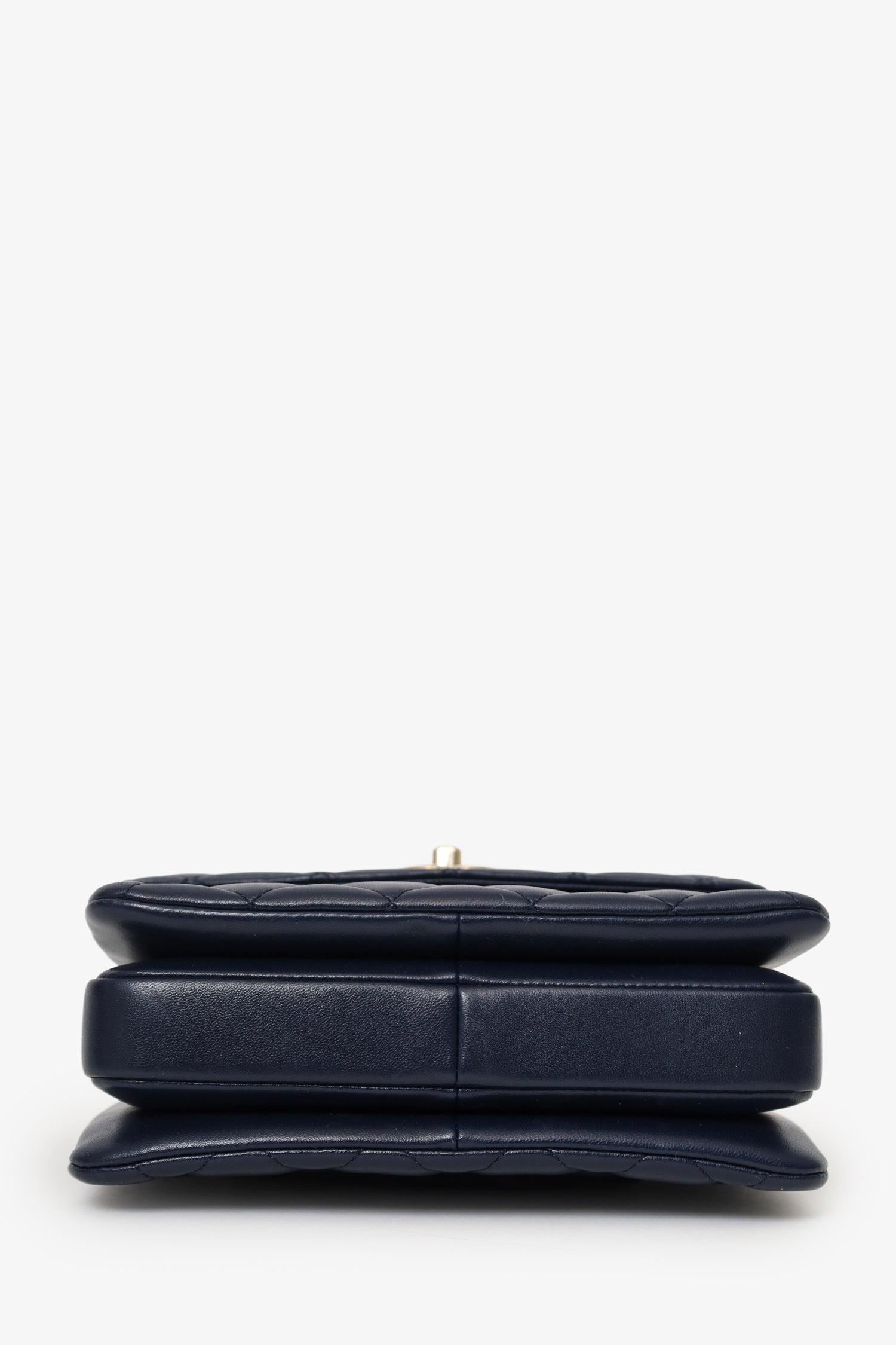 Pre-Loved Chanel™ Navy Lambskin Quilted Small Trendy CC Top Handle Bag