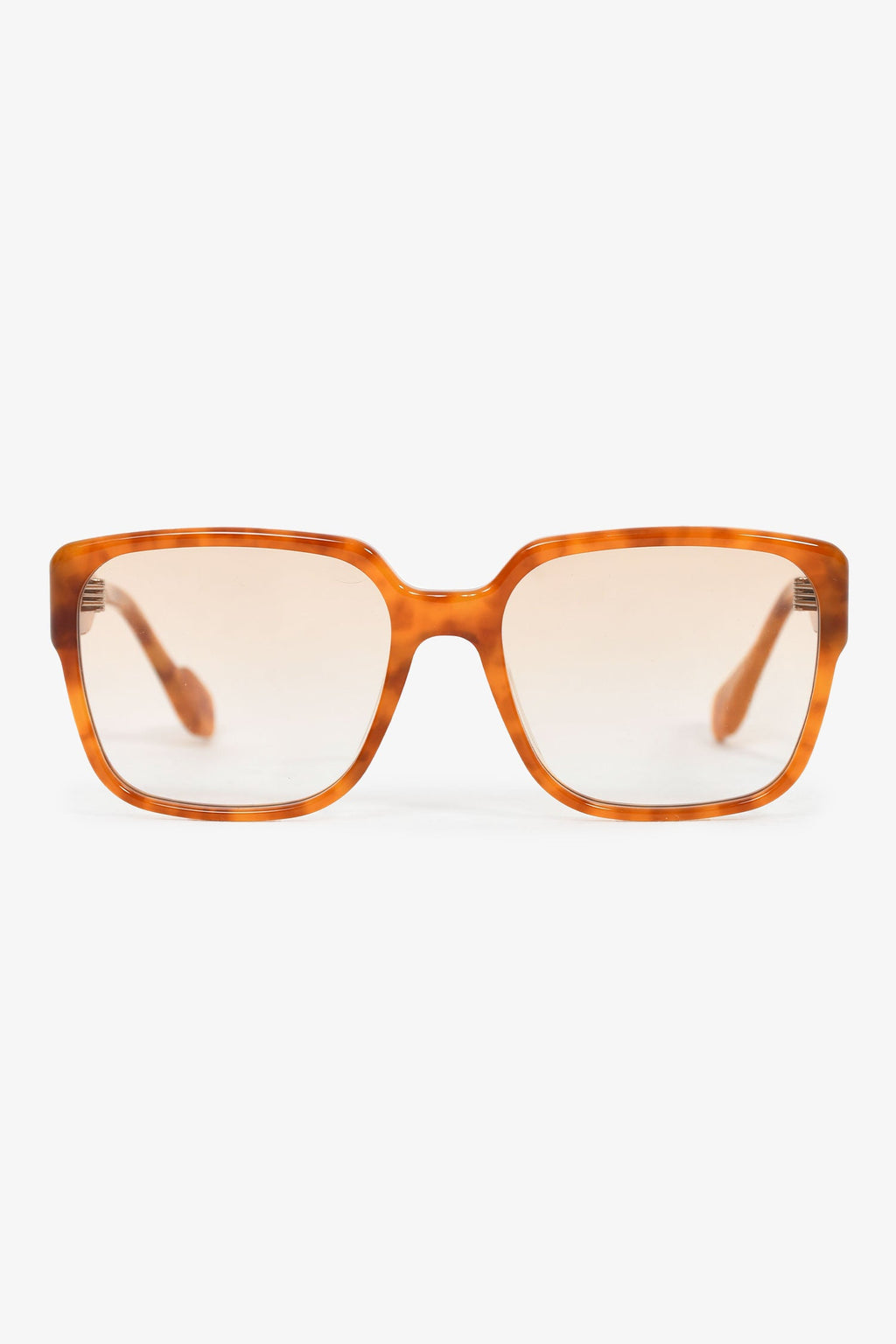 Gentle Monster Tortoiseshell Acrylic Square 'Loopy' Sunglasses