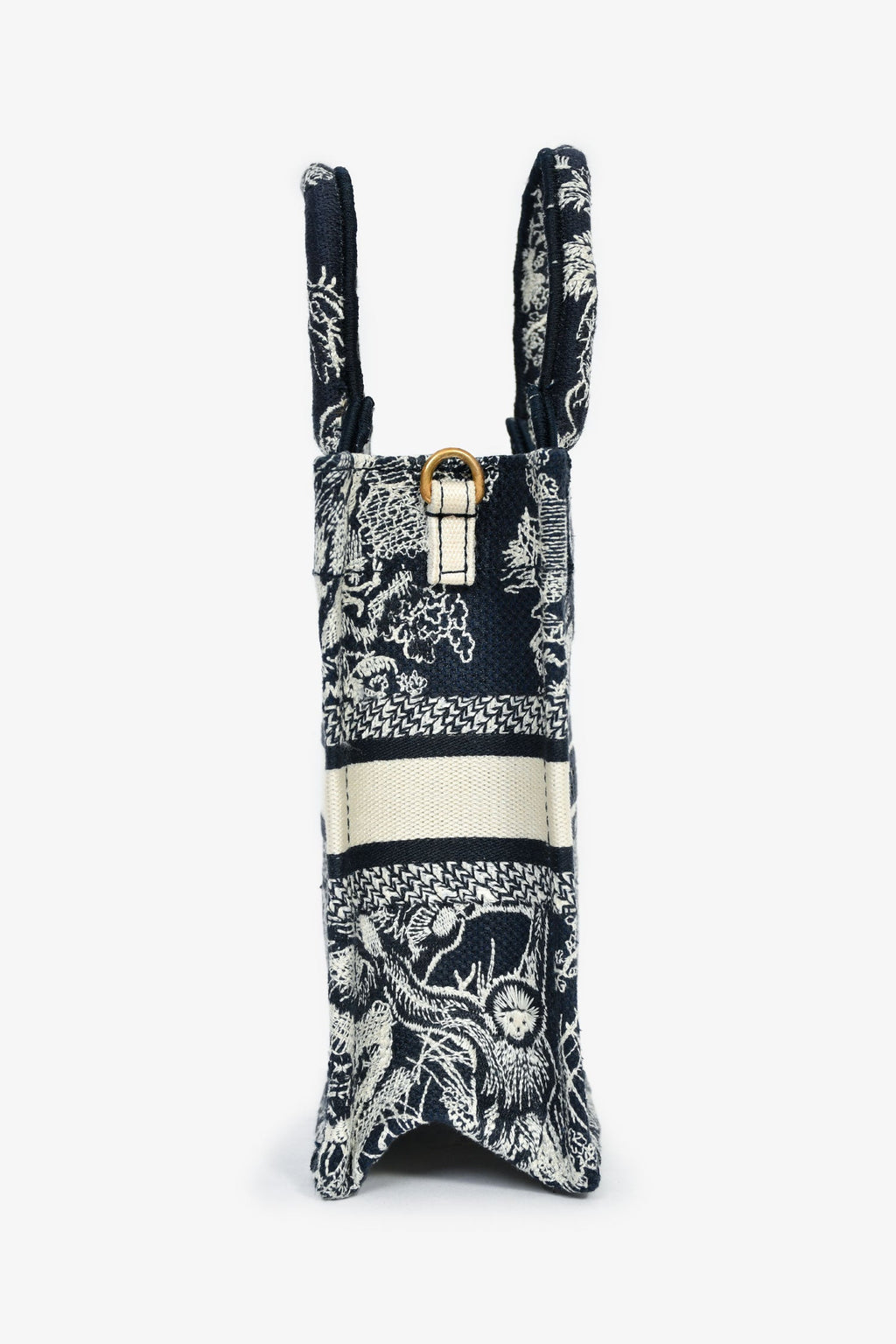 Christian Dior Navy/Cream 'Toile de Jouy' Vertical Mini Book Tote