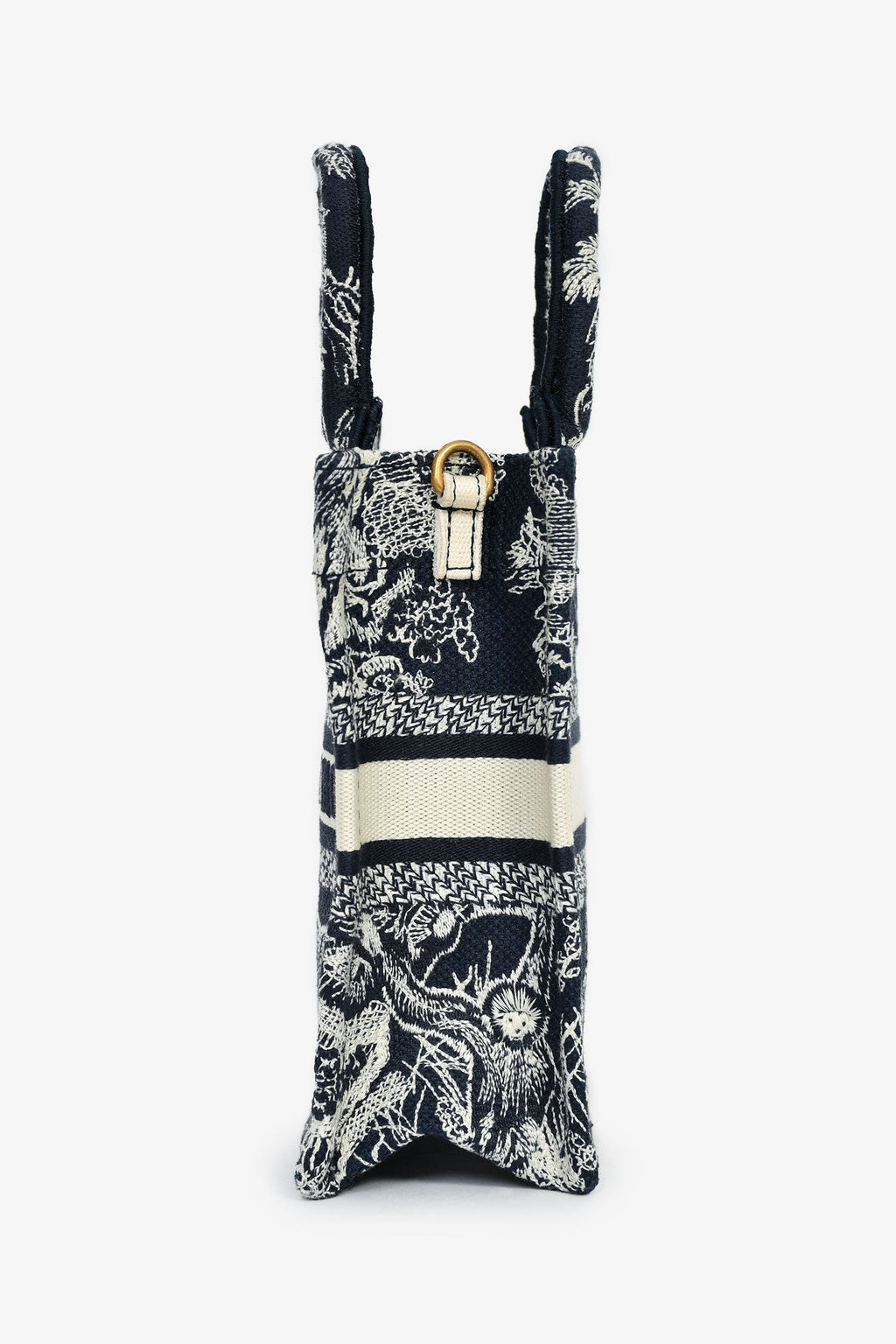 Christian Dior Navy/Cream 'Toile de Jouy' Vertical Mini Book Tote