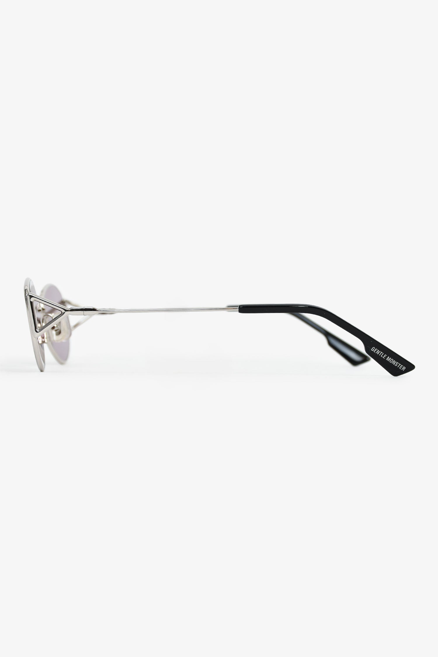 Gentle Monster Black/Silver 'Moneta 02' Narrow Sunglasses