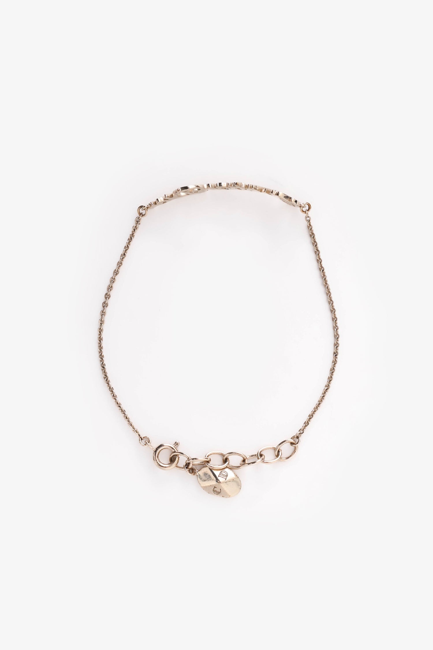 Christian Dior Gold Tone Logo Bracelet