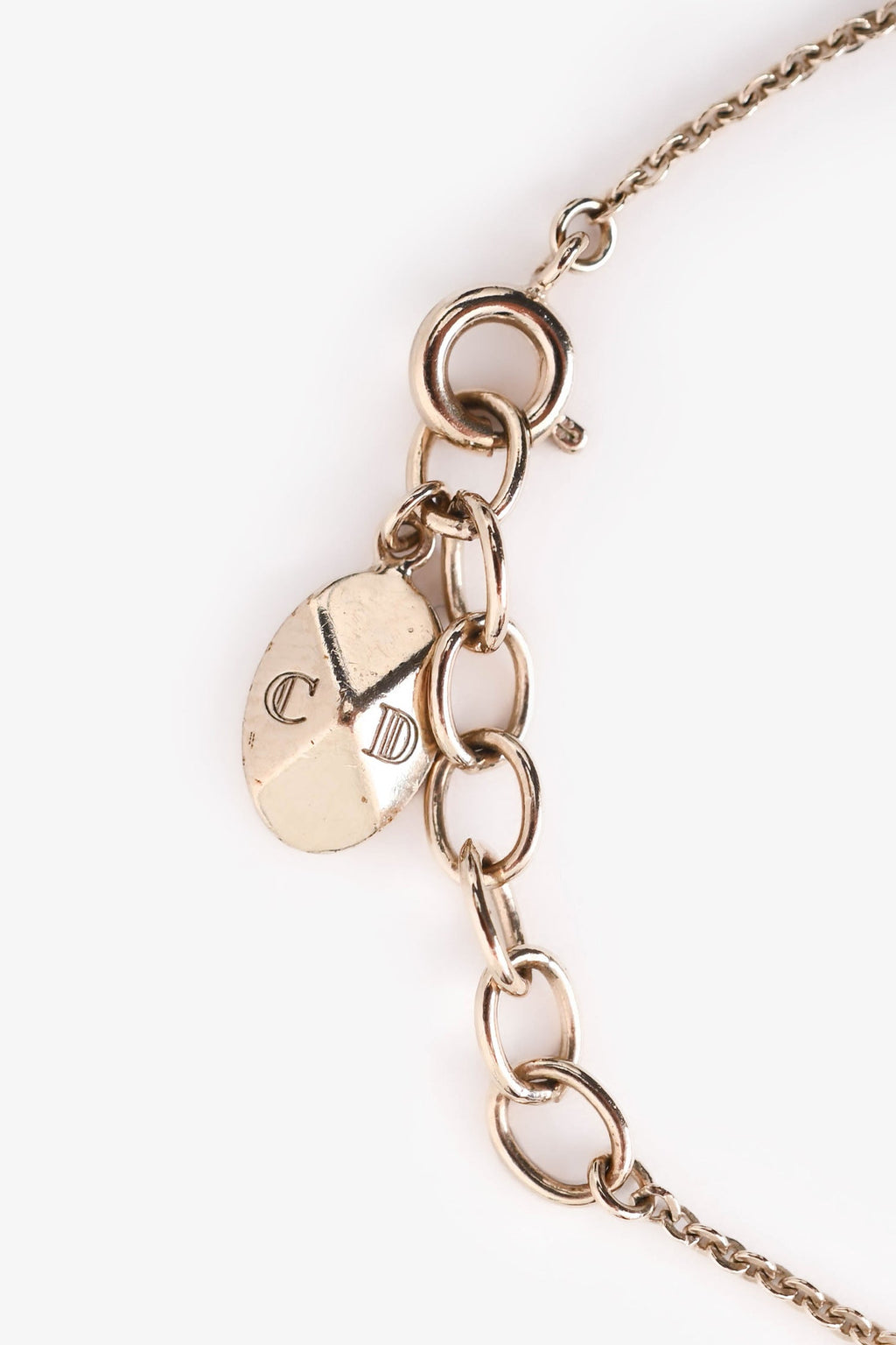 Christian Dior Gold Tone Logo Bracelet