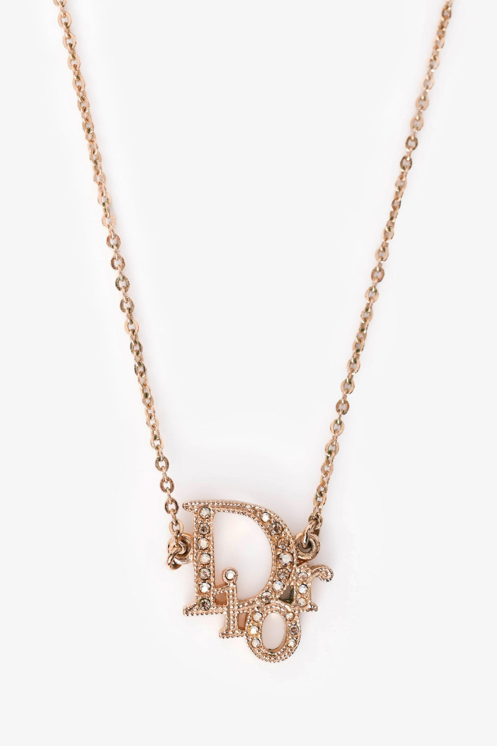 Christian Dior Gold Tone 'Dior' Necklace