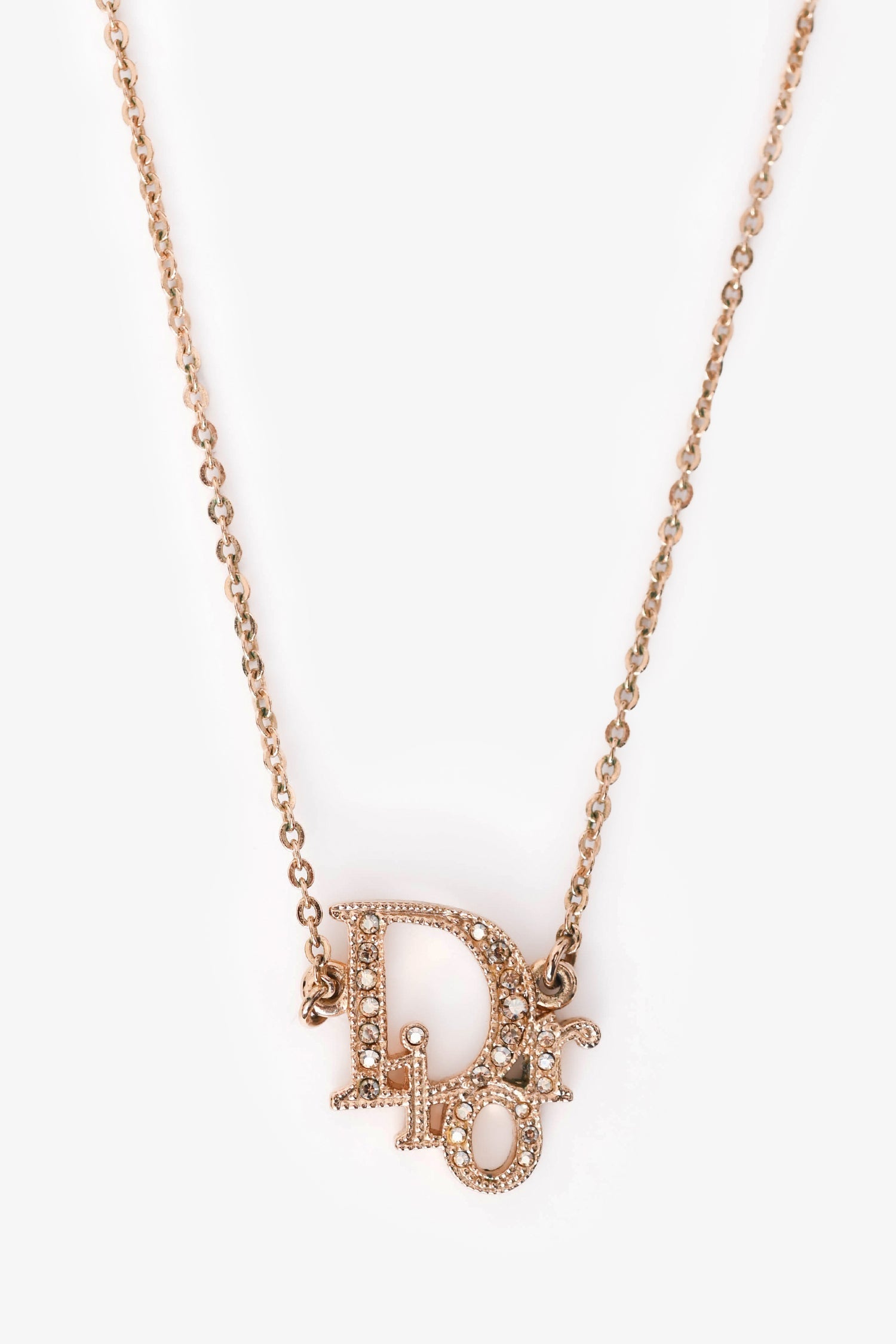 Christian Dior Gold Tone 'Dior' Necklace