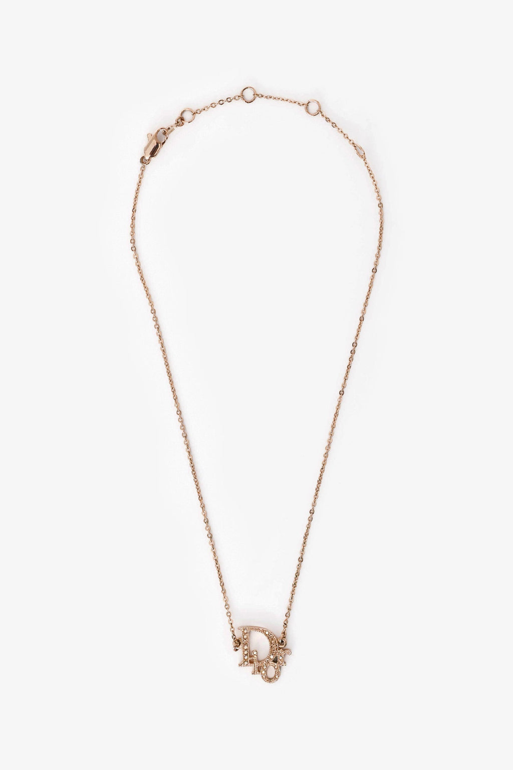 Christian Dior Gold Tone 'Dior' Necklace